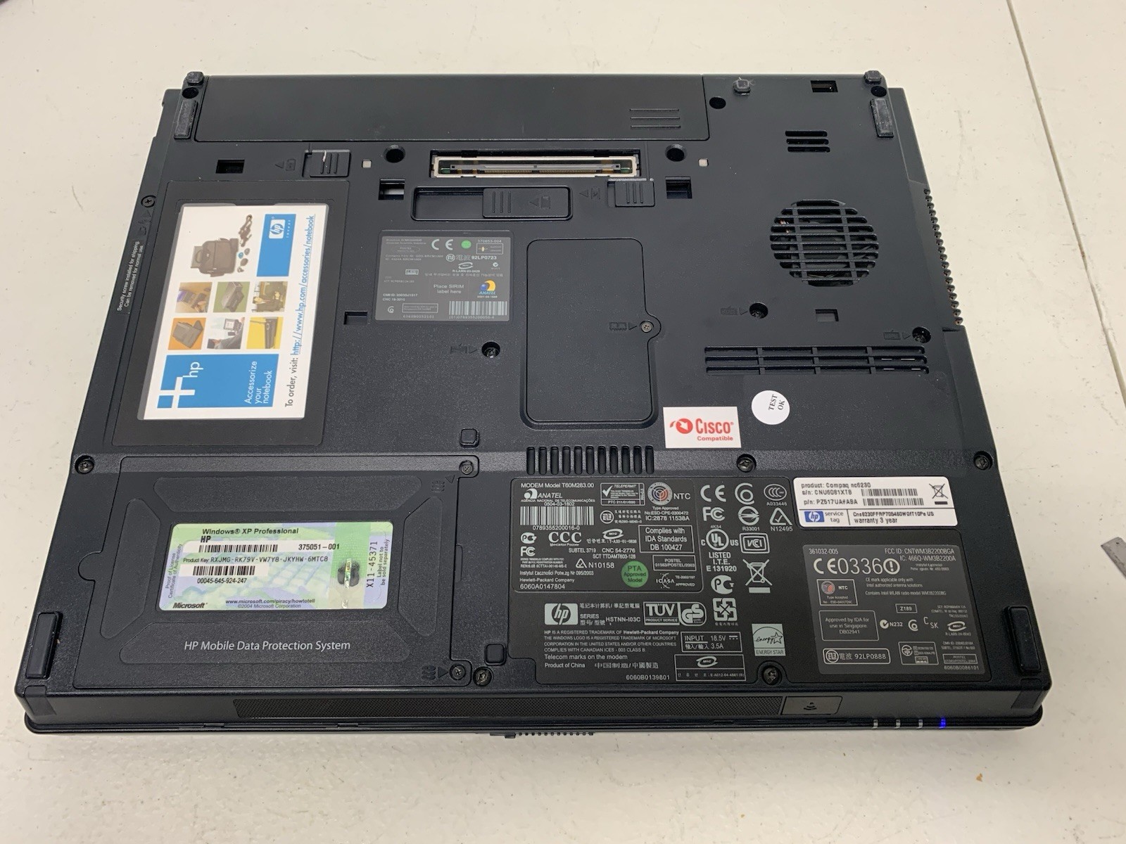 HP Compaq nc6230 14.1” (Intel Pentium 1.86 GHz 1GB) No Hhd /No System