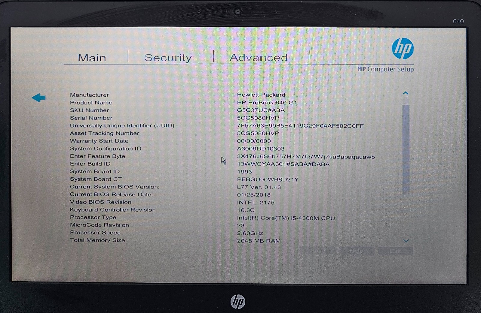 HP ProBook 640 G1 14″ Laptop Intel i5-4300M 2GB Ram NO HD/OS (FL)