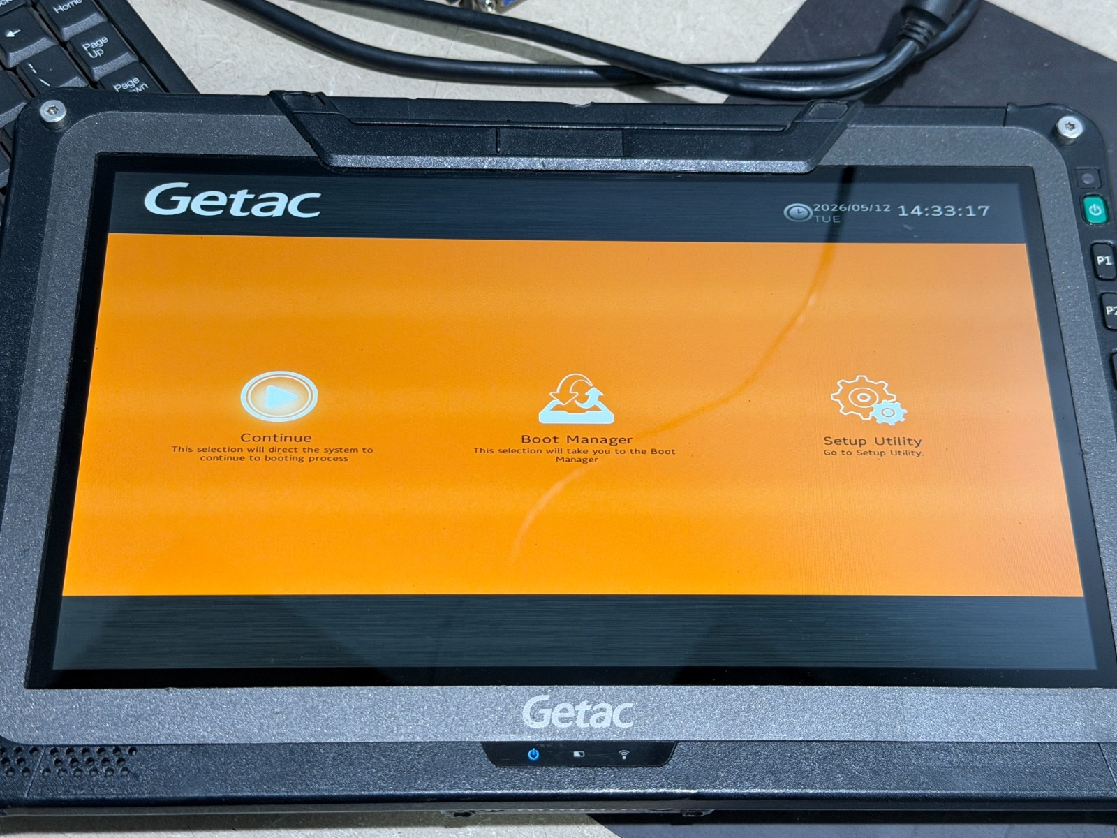 Getac F110 G6 11.6″ i7-1165G7 8GB RAM NO SSD/BATT/AC BIOS LOCKED PARTS.