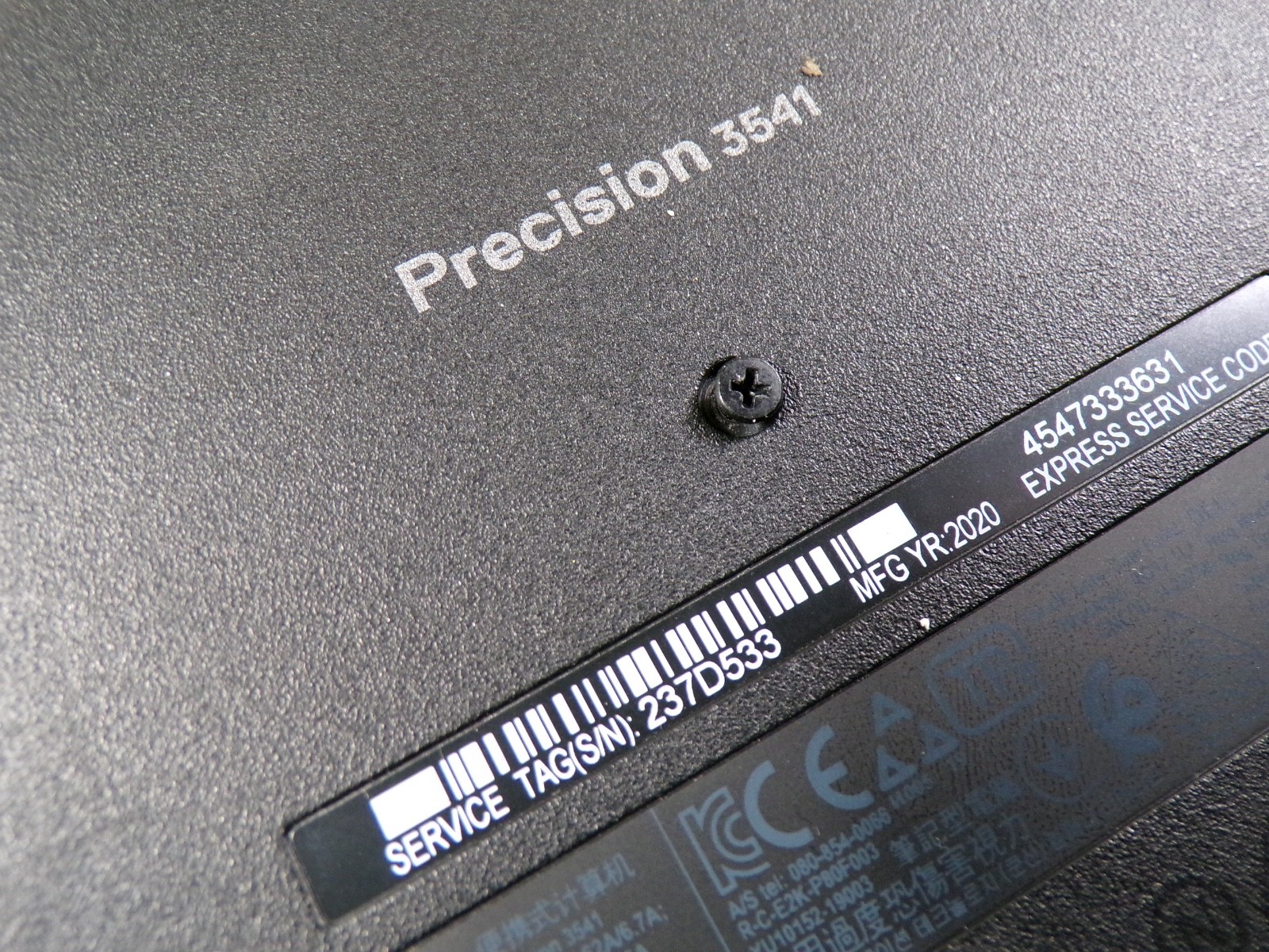 DELL PRECISION 3541 INTEL CORE I5-9400H 2.50GHZ 16GB RAM **NO HD/ NO CADDIE