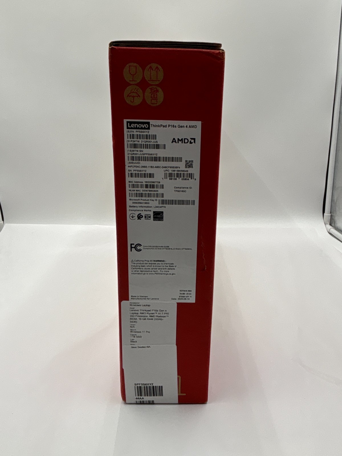 Lenovo ThinkPad P16s Gen 4 AMD Ryzen AI 7 PRO 350 AMD Radeon 860M 16 GB 1 TB SSD