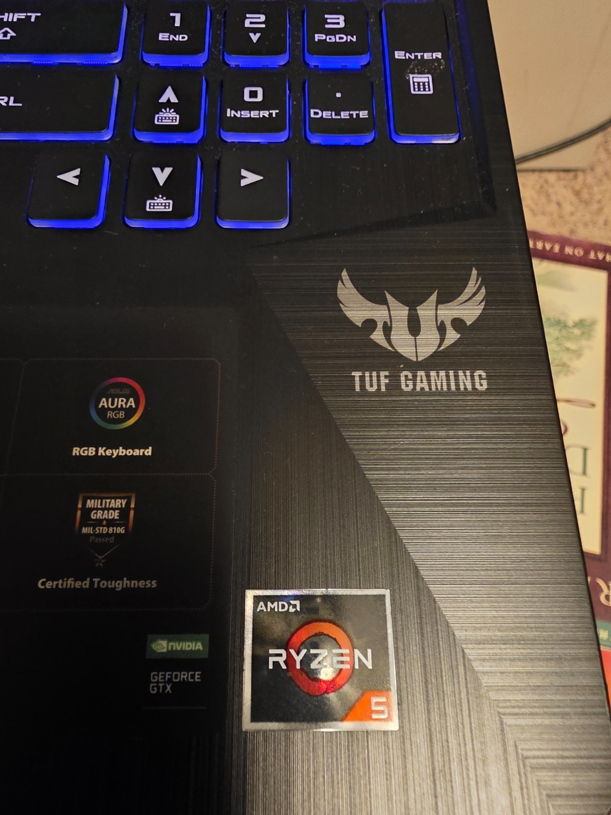 Used ASUS TUF Gaming Laptop FX505D, AMD R5 3550H, 256GB, SSD, 8GB DDR4,