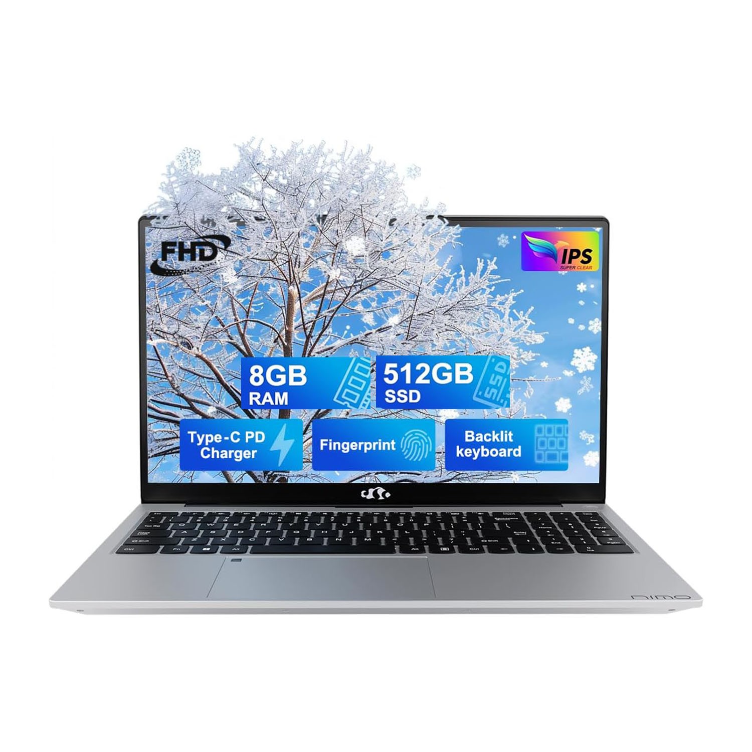 NIMO 15.6″ Laptop Intel Pentium Quad Core N100 4/8GB RAM 128/256/512GB SSD