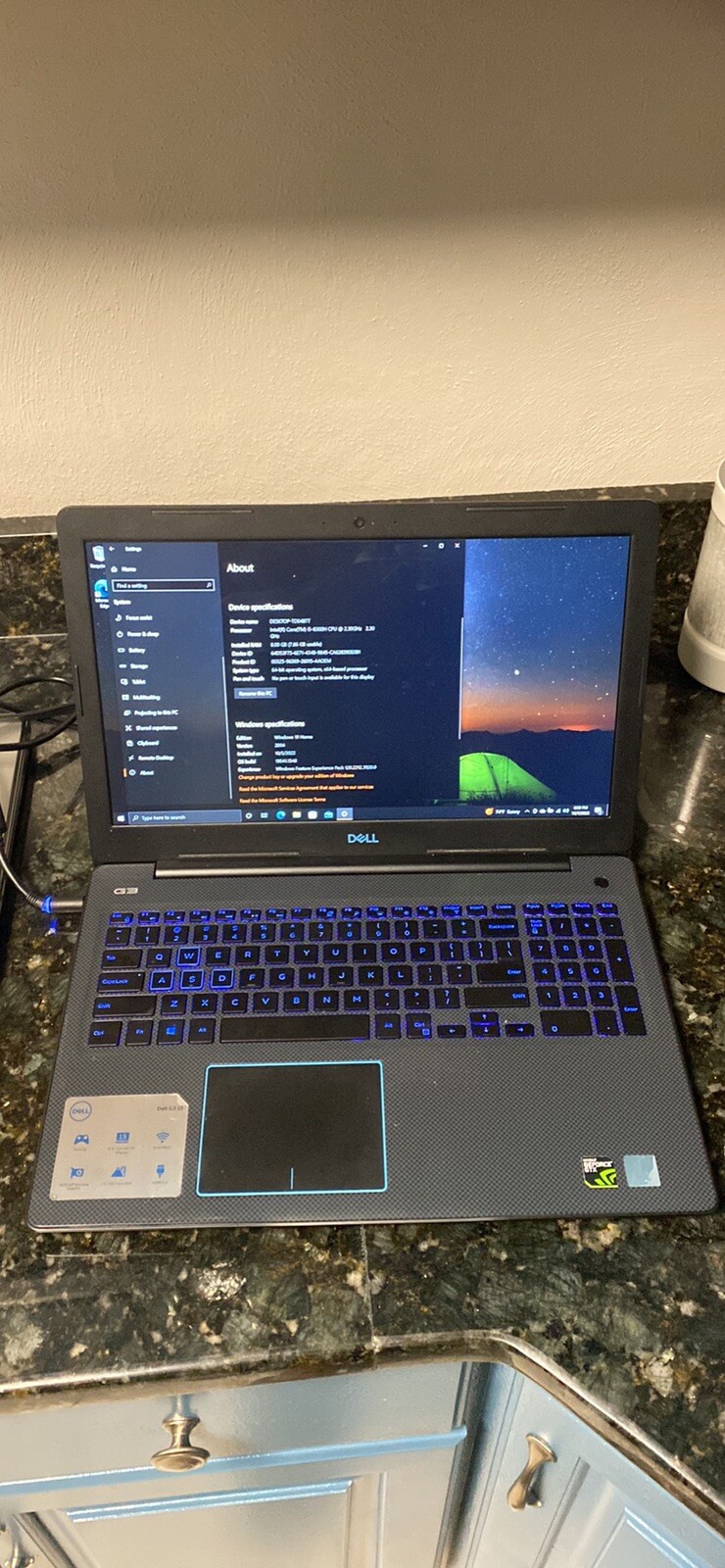 Dell G3 15.6 inch (1TB HDD, Intel Core i5 10th Gen., 4.50GHz, 8GB) Laptop