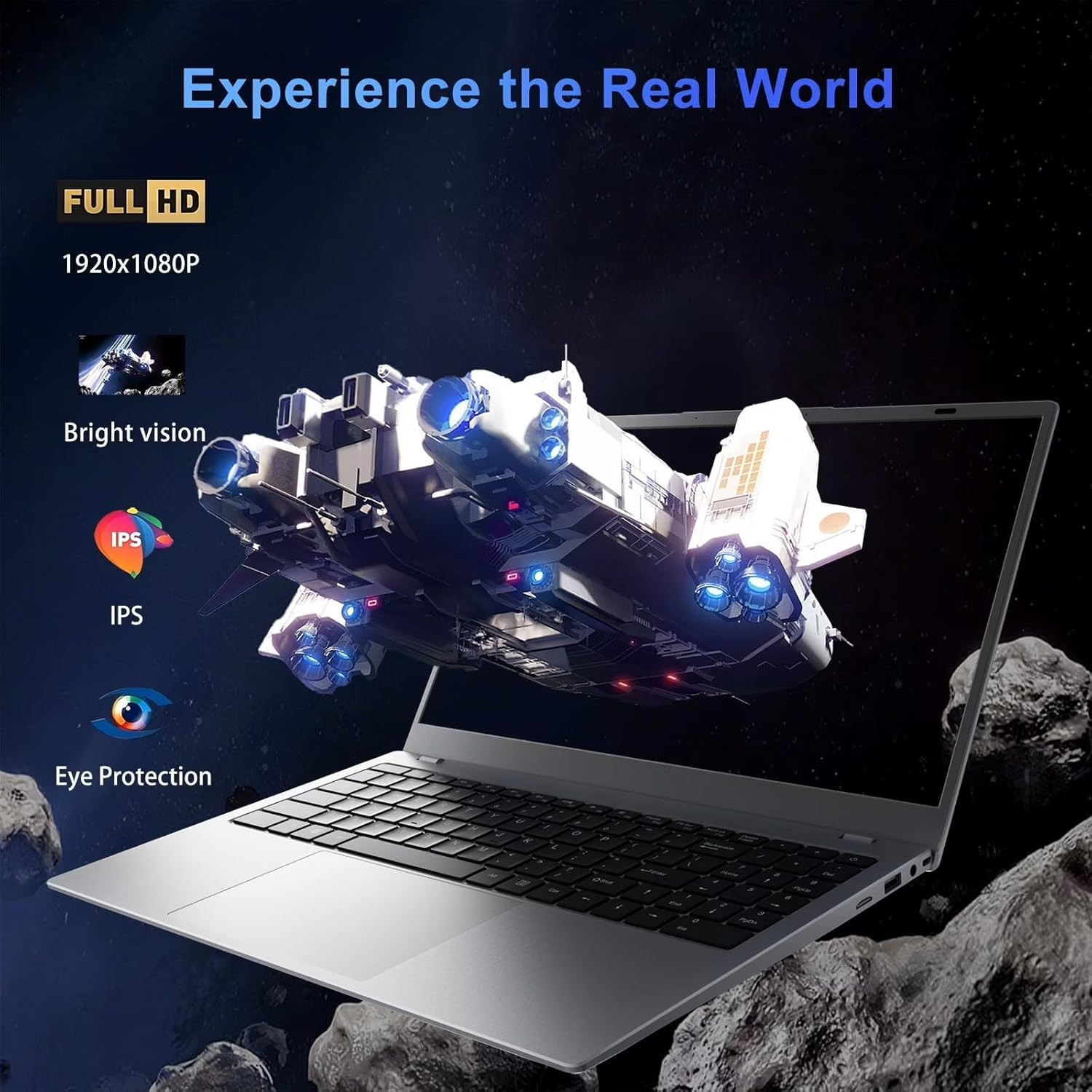 2026 Silver Laptop, Pentium Gold 6500Y Processor(Up to 3.4 Ghz),12Gb RAM 256GB S
