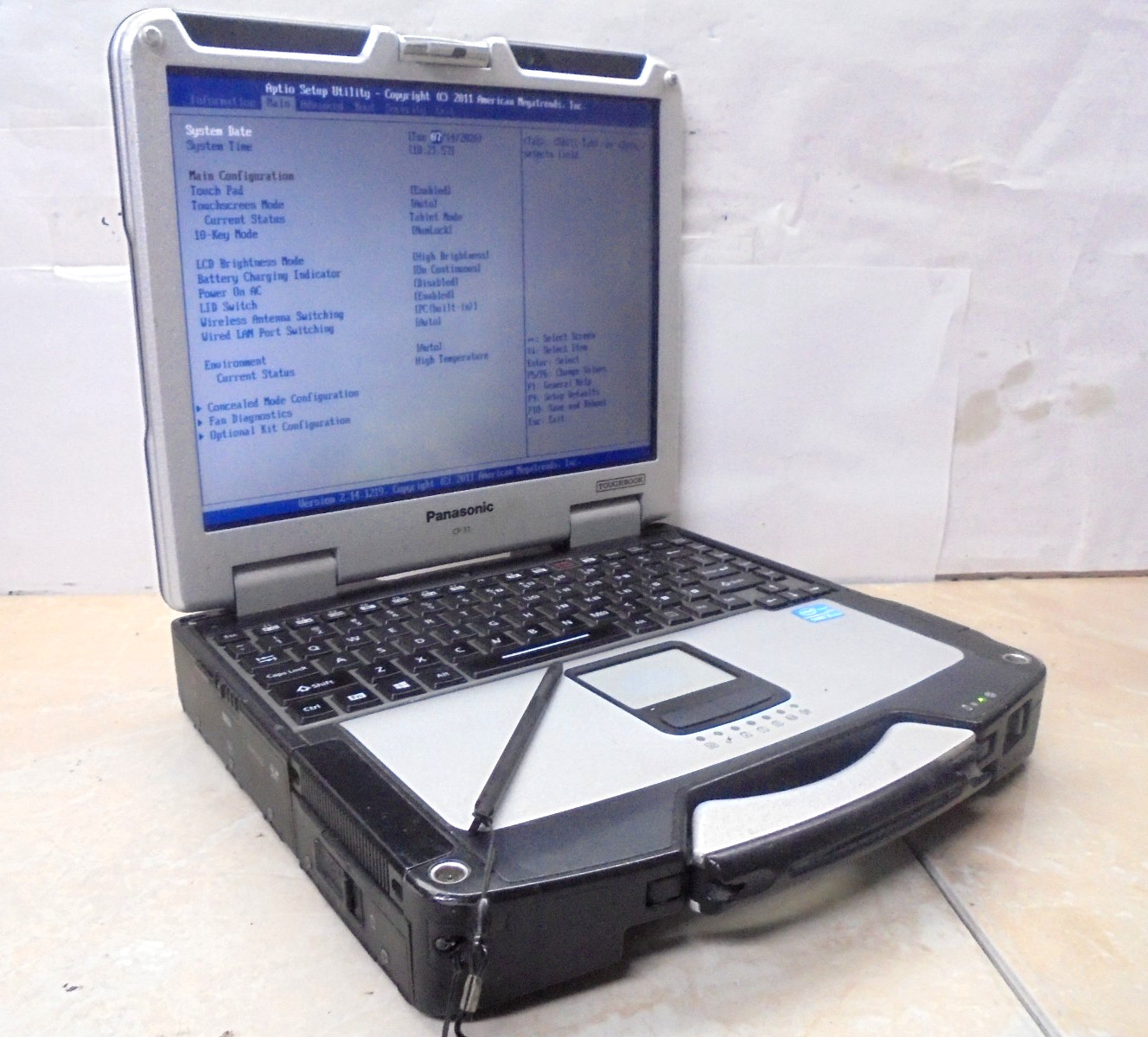 Panasonic Toughbook CF-31 MK4,i5-3340M @2.7GHz. NO HDD,NO caddy & NO Power Adapt