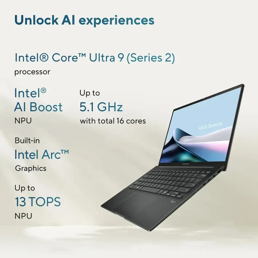 ASUS Zenbook 14″ OLED Touch WUXGA Laptop Intel Core Ultra 9 285H 32GB 1TB