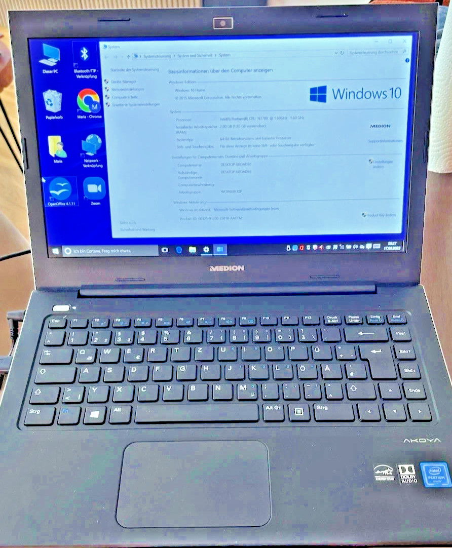 Medion Akoya S4220 14″ Windows 10 Used With Warranty 6 Months
