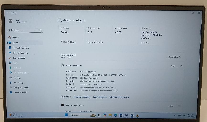 DELL 15″ LAPTOP INSPIRON P106F (P21026054)