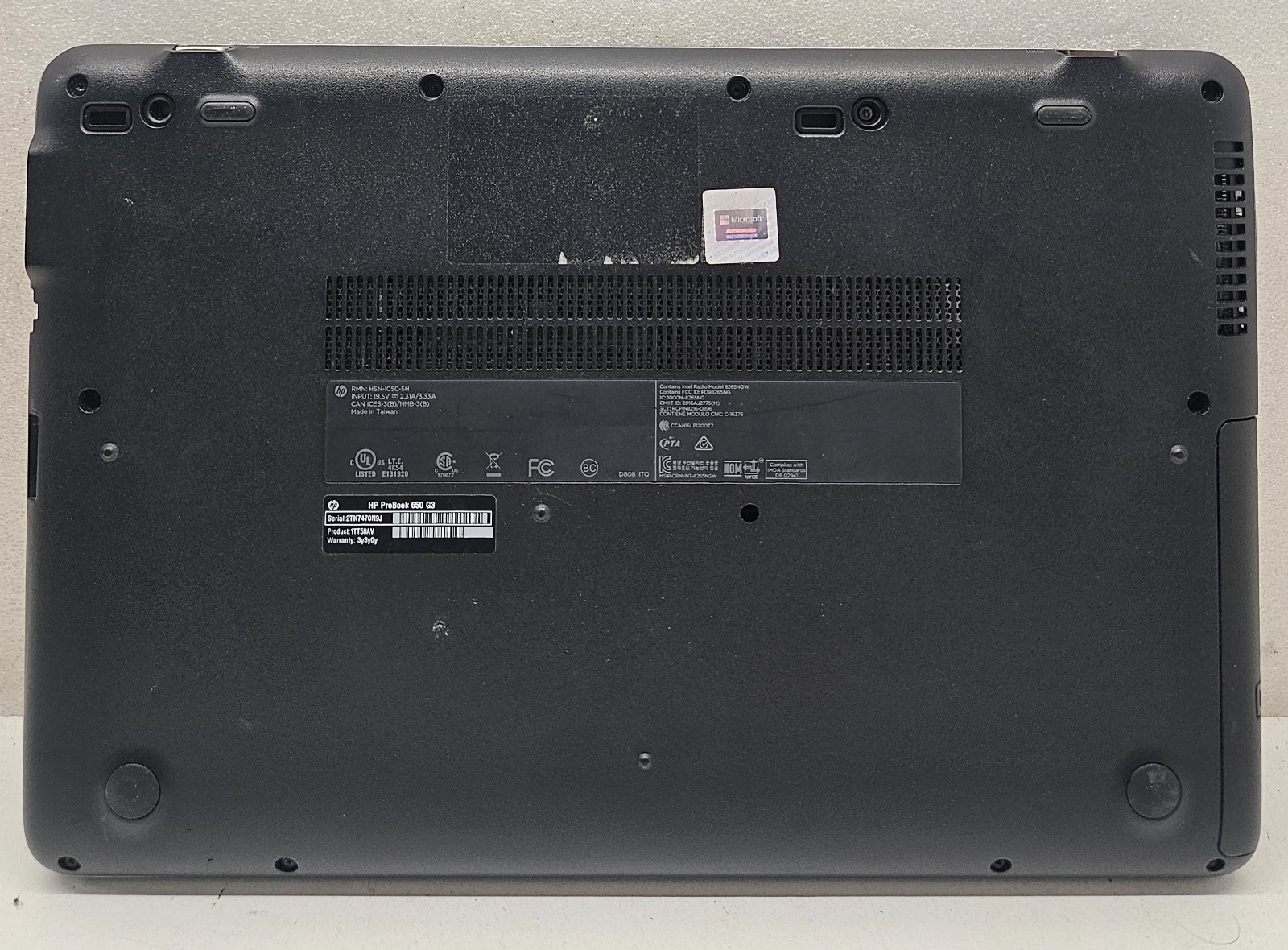 HP ProBook 650 G3 Laptop Intel Core i5-7300U 16GB Ram NO HD/OS (FL)