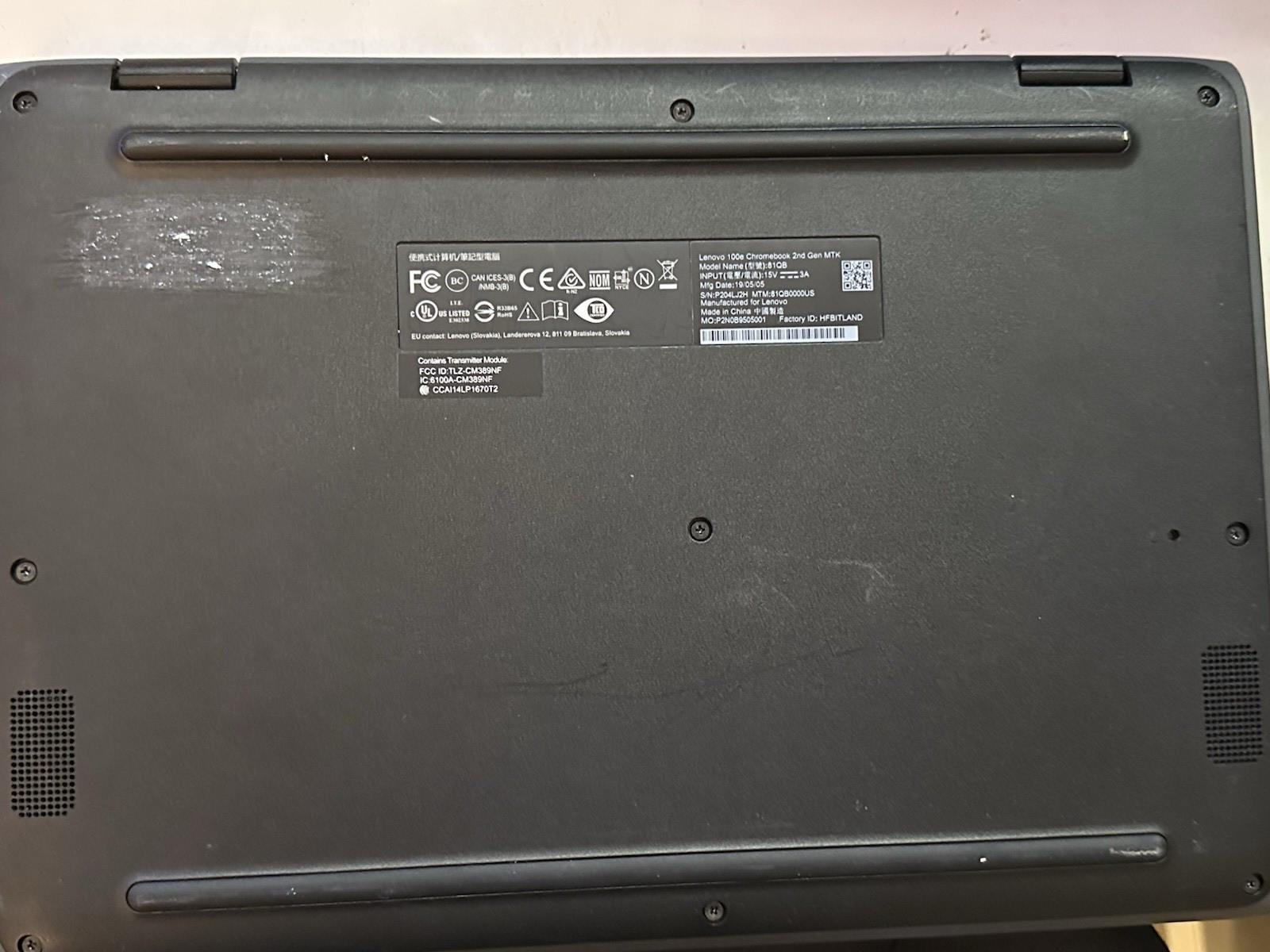 Lenovo Chromebook 100e 2nd Gen MTK 2019