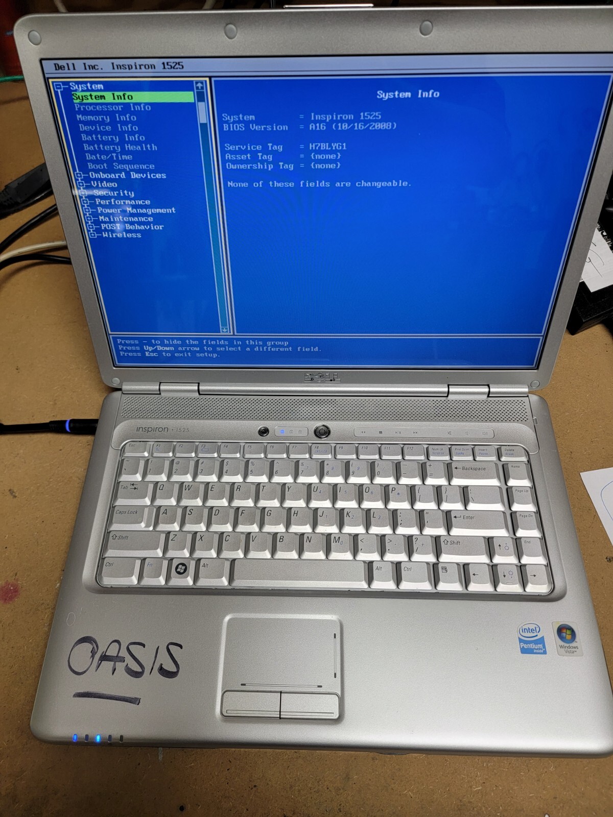 DELL INSPIRON 1525 LAPTOP DUAL CORE 2.00GHZ 2GB RAM 120GB HDD – HARD DIVE WIPED