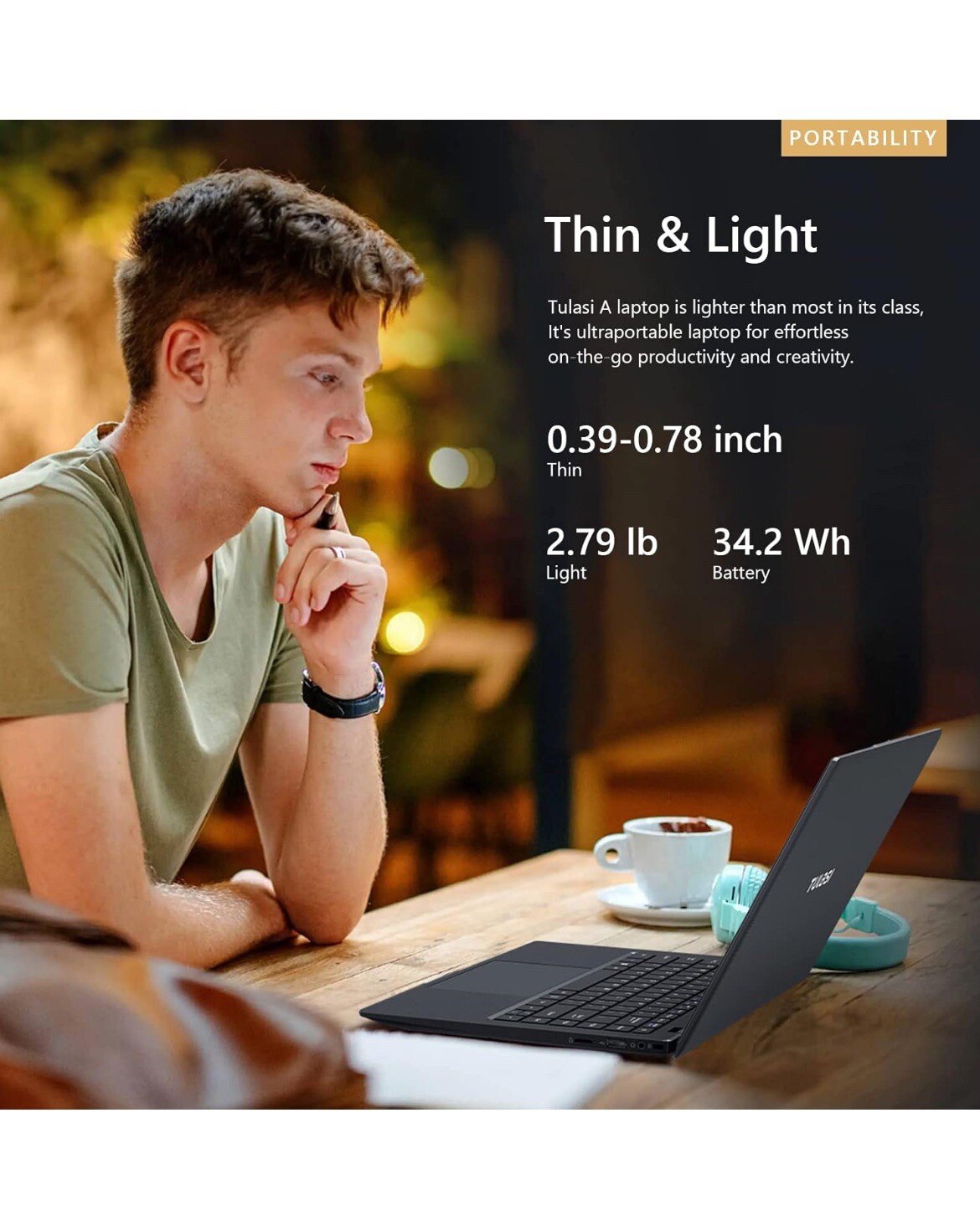 Tulasi Laptop 12GB LPDDR4X RAM 256GB 14” 1080P WIN11 SSD Laptop (READ!)FFF62