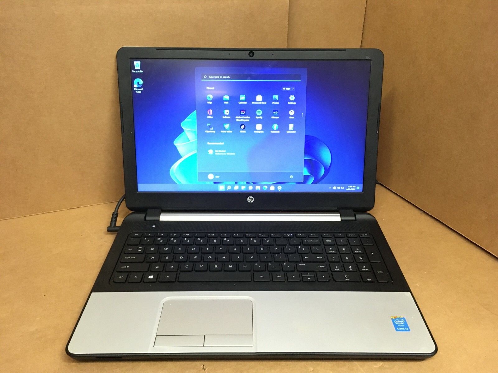 HP 350 G1 LAPTOP 15.6″ i3-4005U, 1.7Ghz 4GB 500GB, WEB CAM, WINDOWS 11 PRO