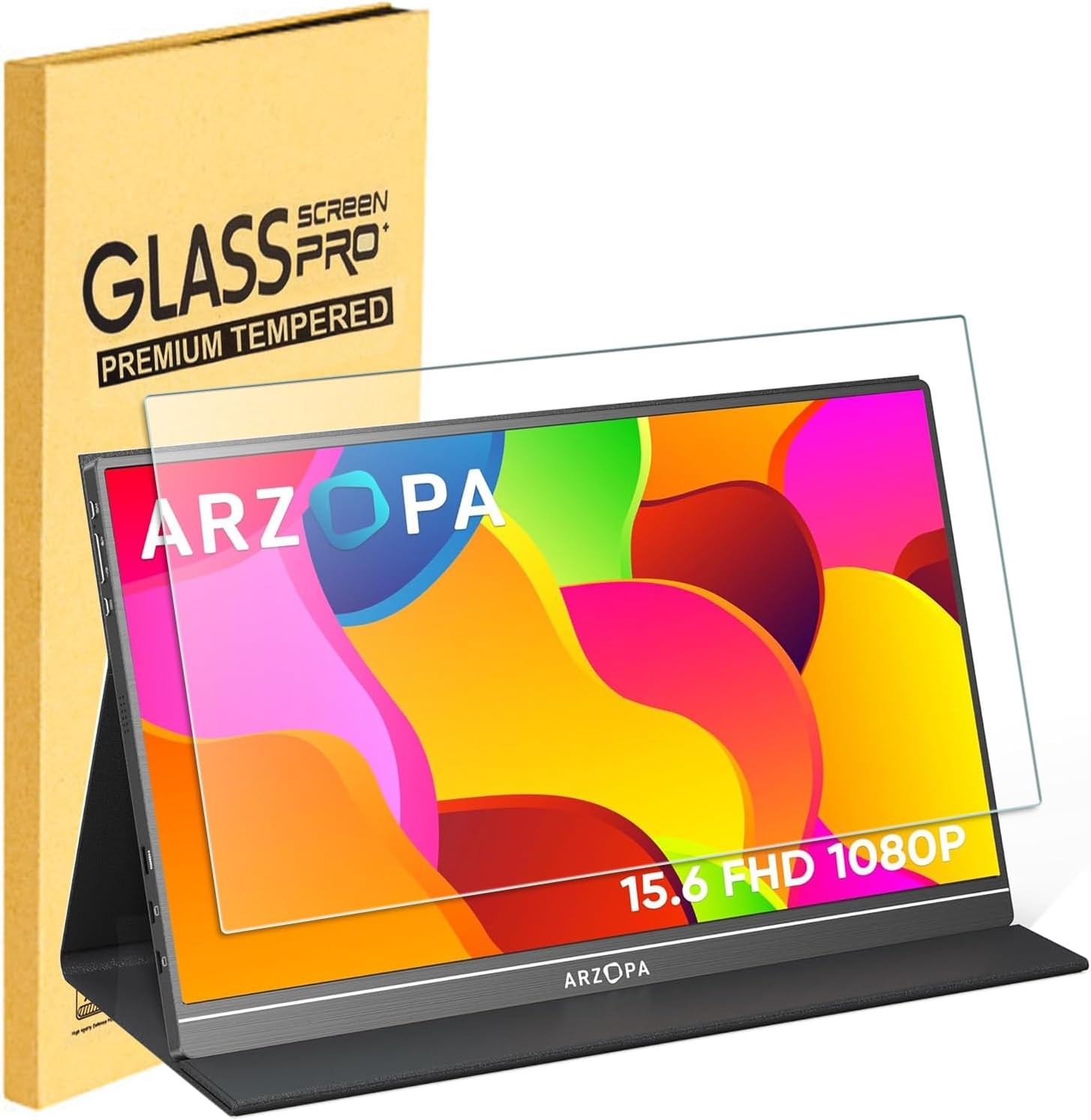 15.6″ Portable Monitor Laptop with 16:9 Aspect Ratio, 9H Hardness for Travel