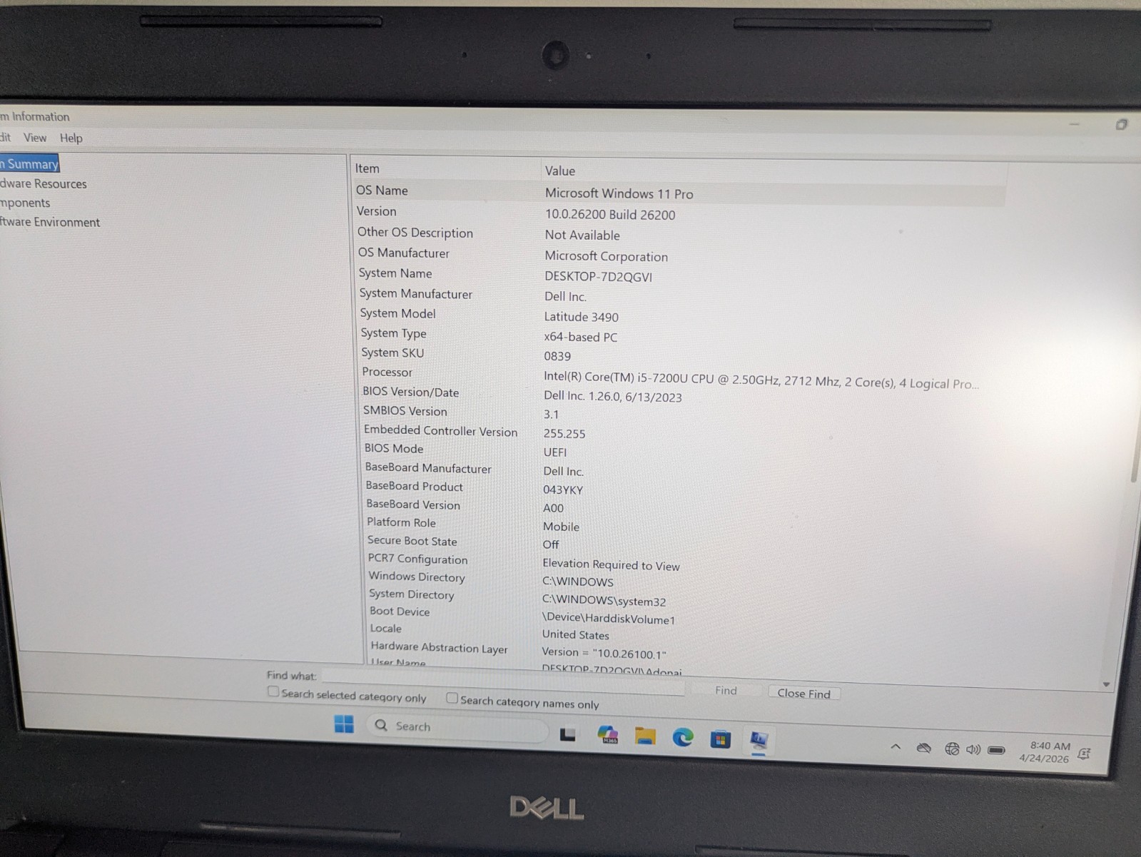 Dell Latitude 3490 14″ Laptop Intel Core i5-7200U 2.50GHz 8GB RAM