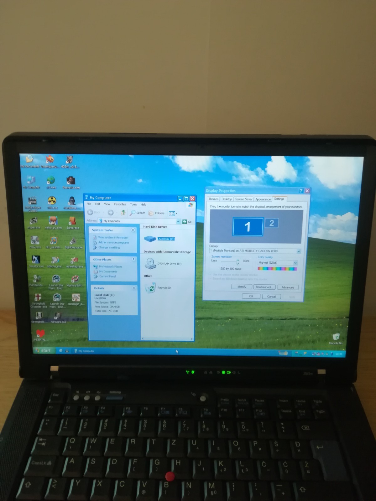 IBM ThinkPad Z60m 1.86Ghz Pentium Windows XP ATI Graphics