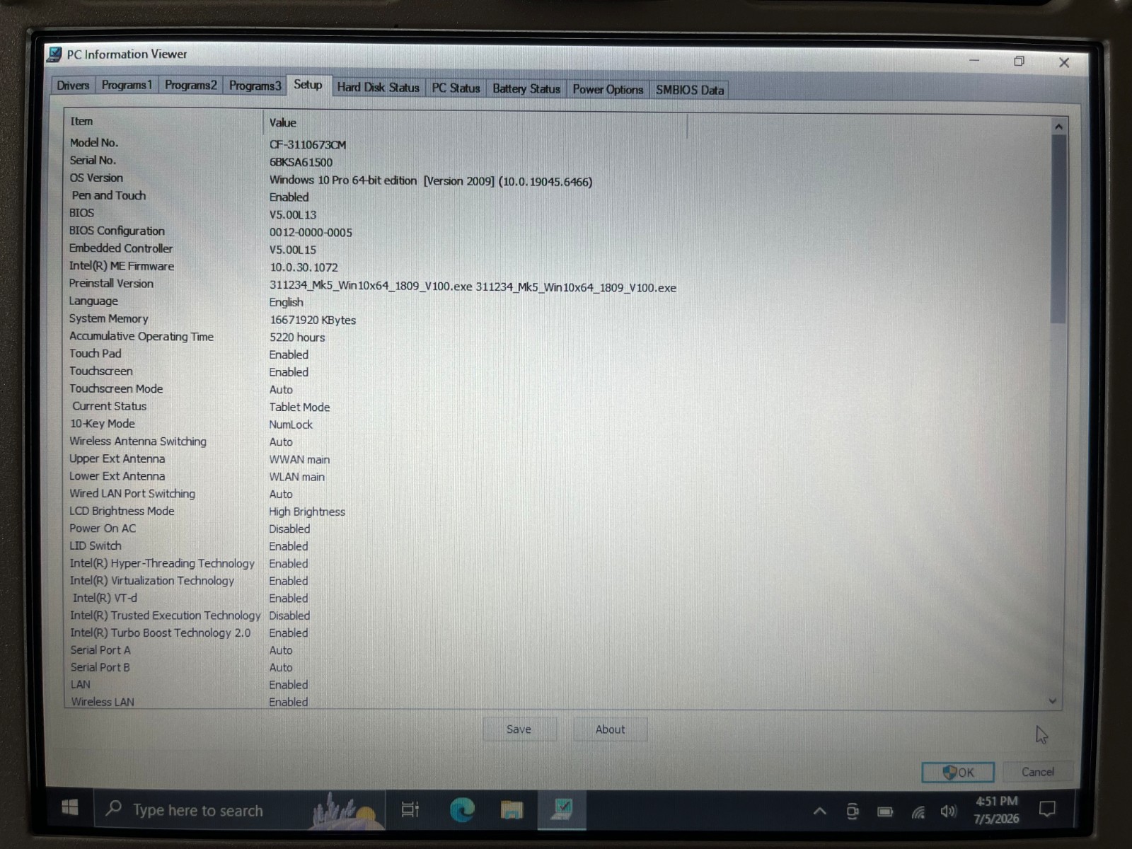 Panasonic CF-31 Toughbook TOUCH MK5 i5-5300 NEW 512GB SSD 16GB Win10 Pro LTE