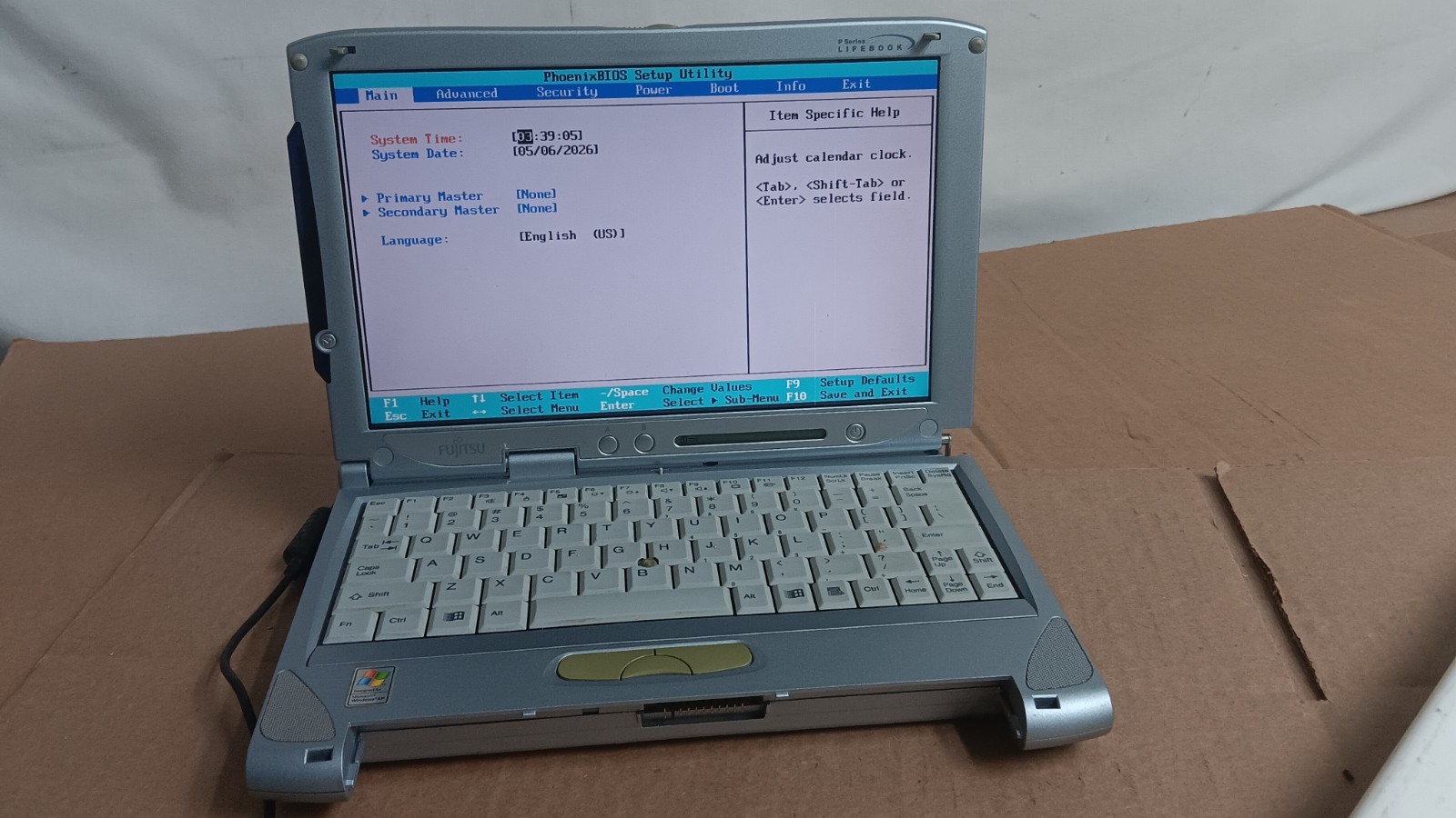 Vintage Fujitsu LifeBook P Series Model P-2040 ultra-portable subnotebook Laptop