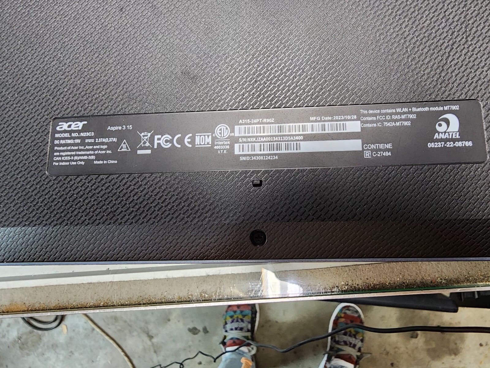 Acer Aspire 3 15″ N23C3 Ryzen 5 7520U 480GB 8GB RAM Blue Laptop