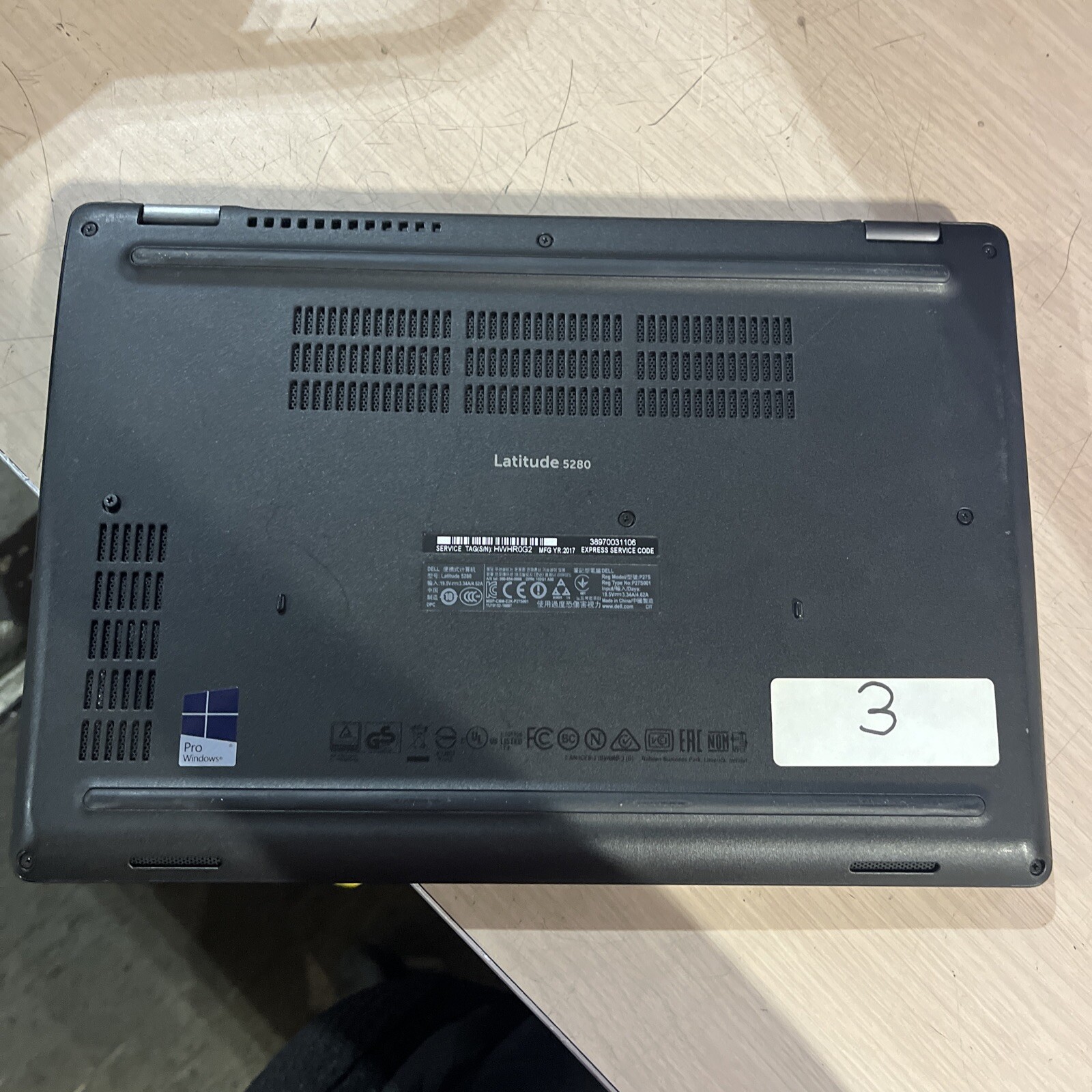 DELL LATITUDE 5280 INTEL CORE I3-7100U 2.40GHZ 8GB RAM NO HD 2