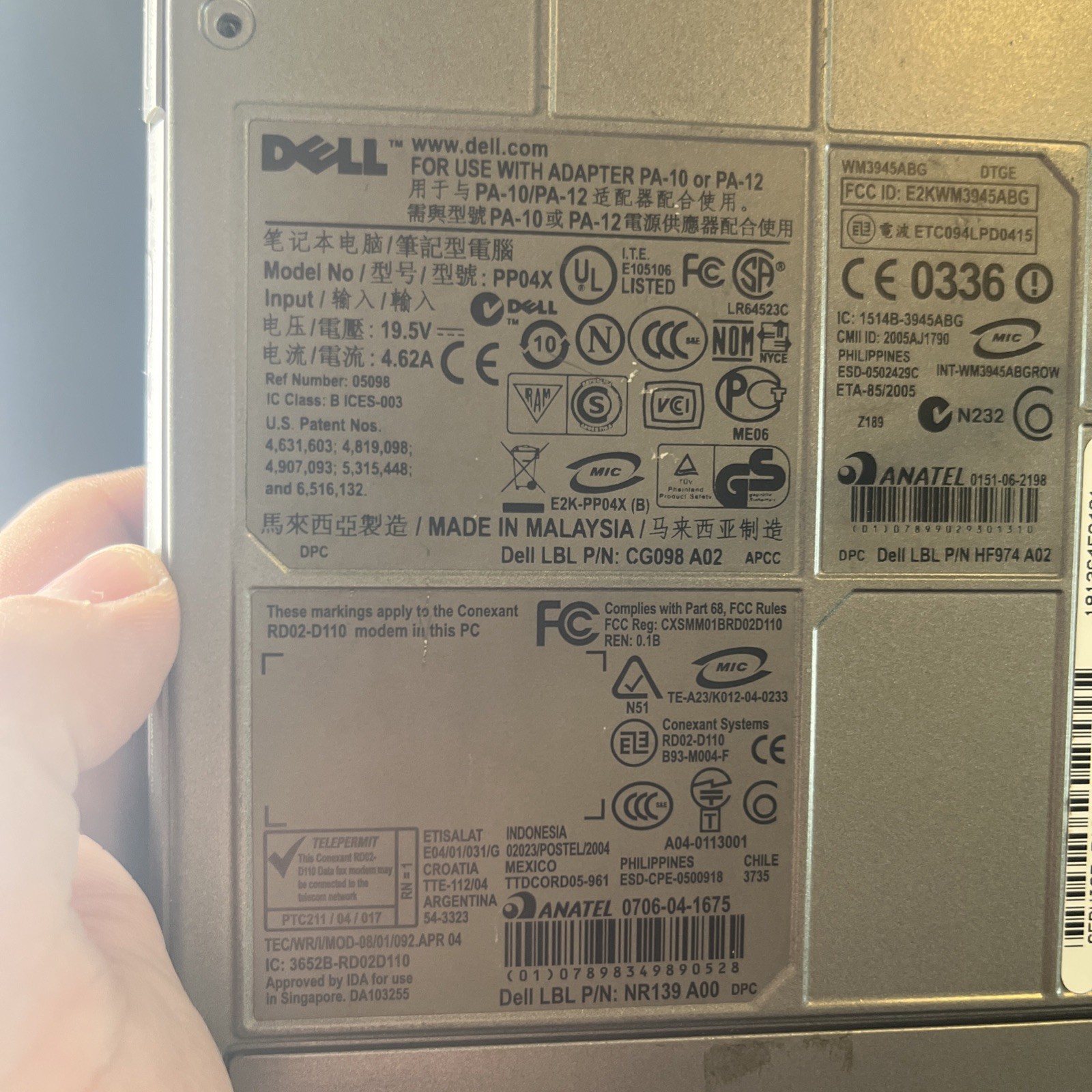 Dell Latitude D820 15.4in. Notebook/Laptop With LTE L16