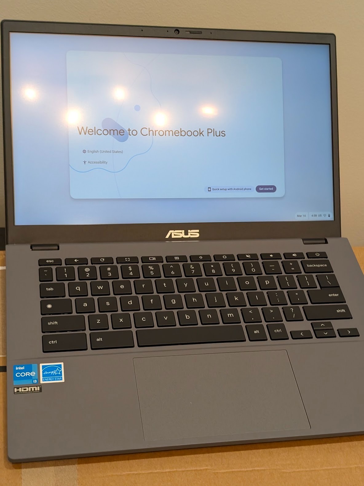 ASUS Chromebook Plus CX34 14 FHD Touch Intel i3-1215U 8GB 128GB UFS Chrome OS