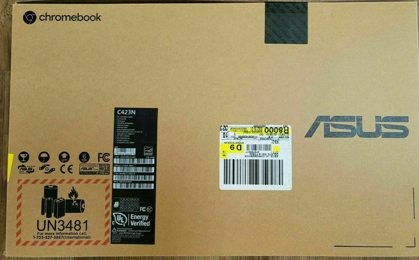 ASUS C423 14″ 4GB/64GB Chromebook 14″ HD Intel Celeron N3350 4GB DDR4,64GB eMMC