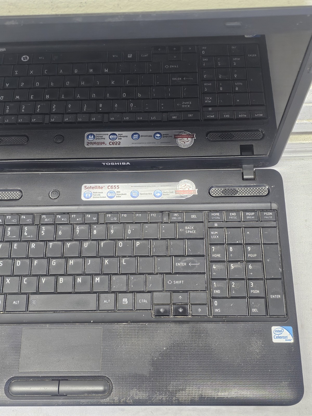 Toshiba Satellite C655 Laptop – Intel Celeron 900 – 2GB RAM – NO HDD/OS – READ