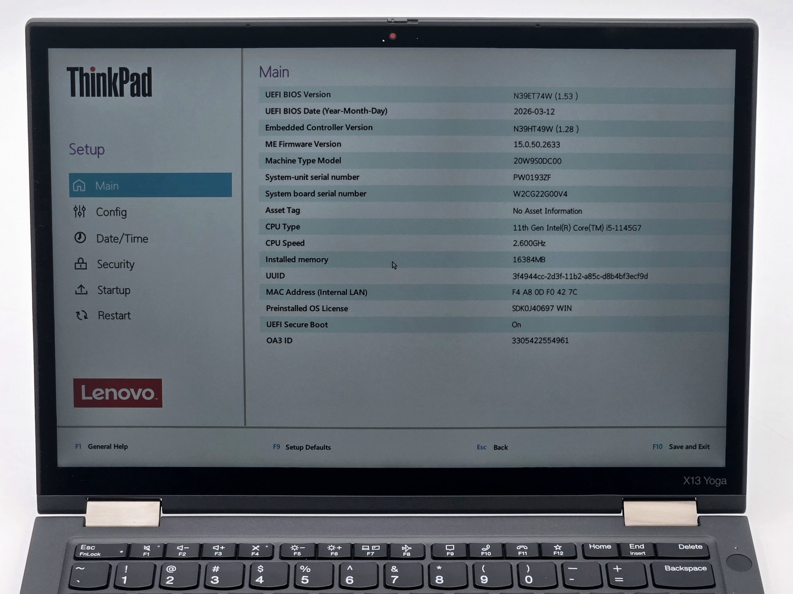 Lenovo ThinkPad X13 Yoga Gen 2 13″ Touch 2-in-1 i5-1145G7 16GB 256GB Win11 Pro