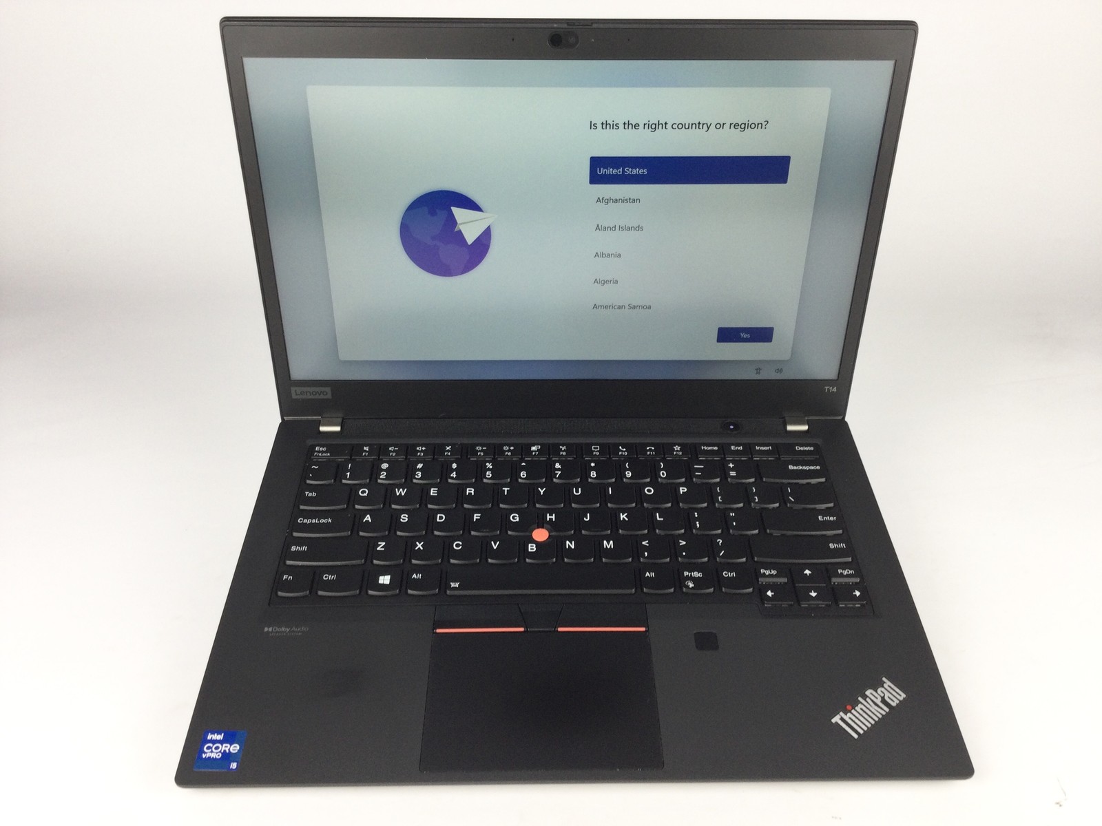 Lenovo Thinkpad T14 Gen 2i i5-1145G7 2.60GHz 16GB 512GB WIN11 No AC Adapter READ