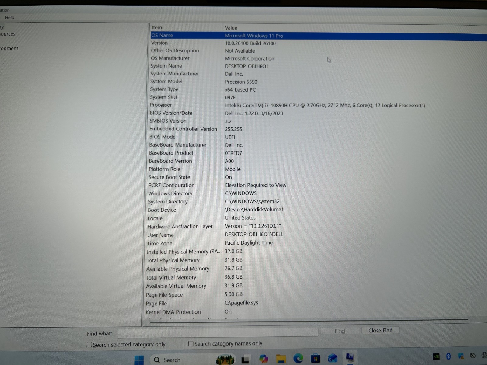 LAPTOP Dell Precision 5550 15.6″ i7-10850H 1 TB NVMe SSD 32GB RAM Win 11 Pro