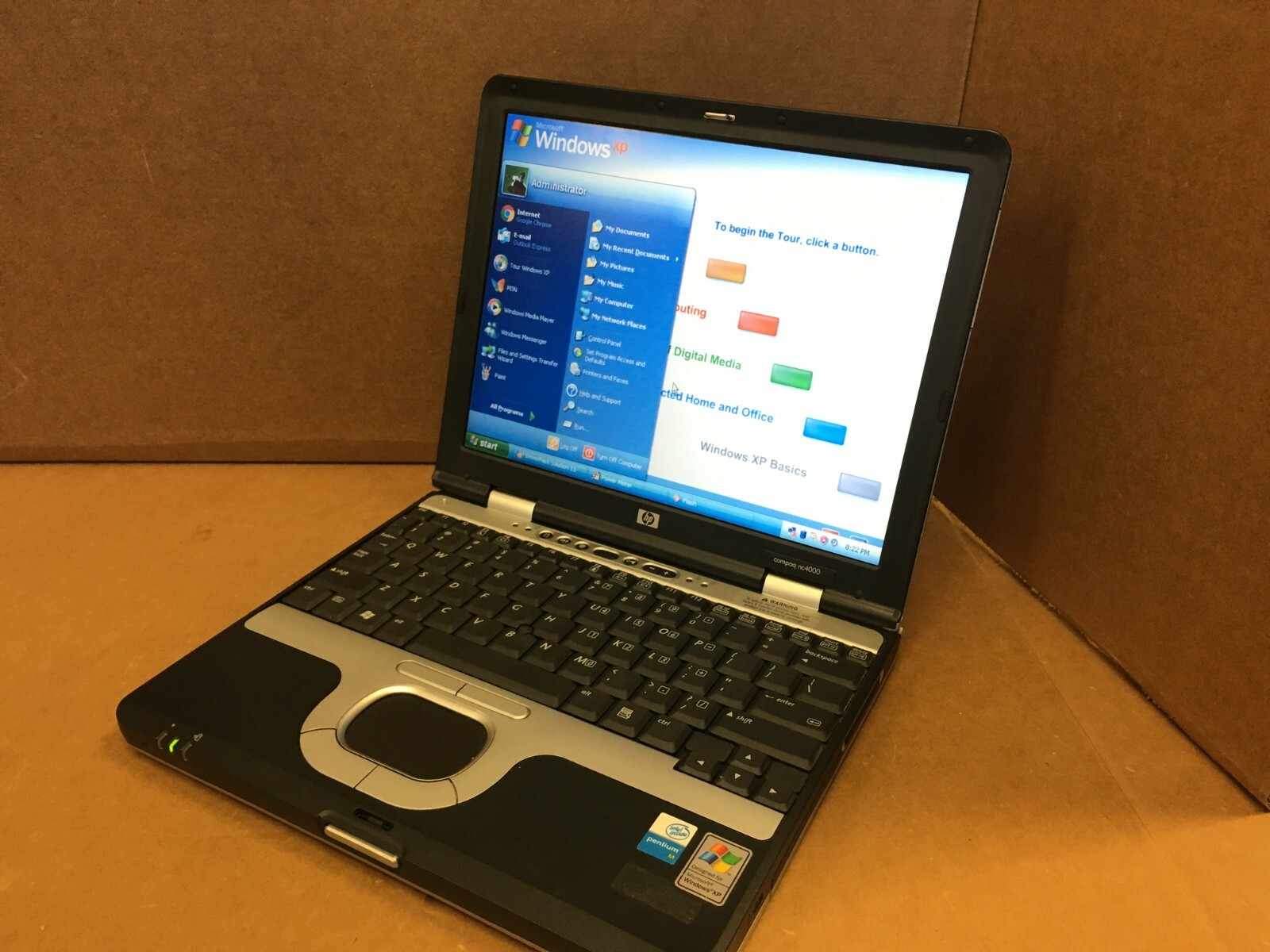 HP Compaq nc4000 Intel Pentium M 1.39GHz 736MB Ram 40GB HDD 12.1″ Laptop XP SP3