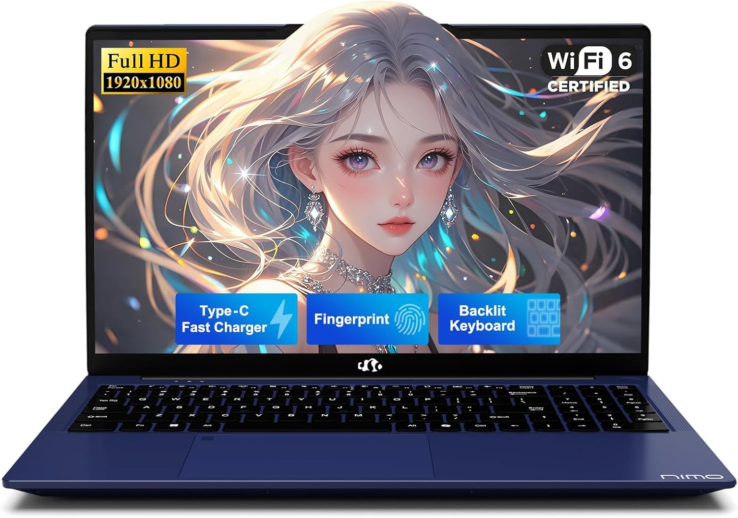 NIMO 15.6″ IPS FHD-Student-Laptop 4GB RAM 128GB SSD Intel N150(Beat to i3-10110U