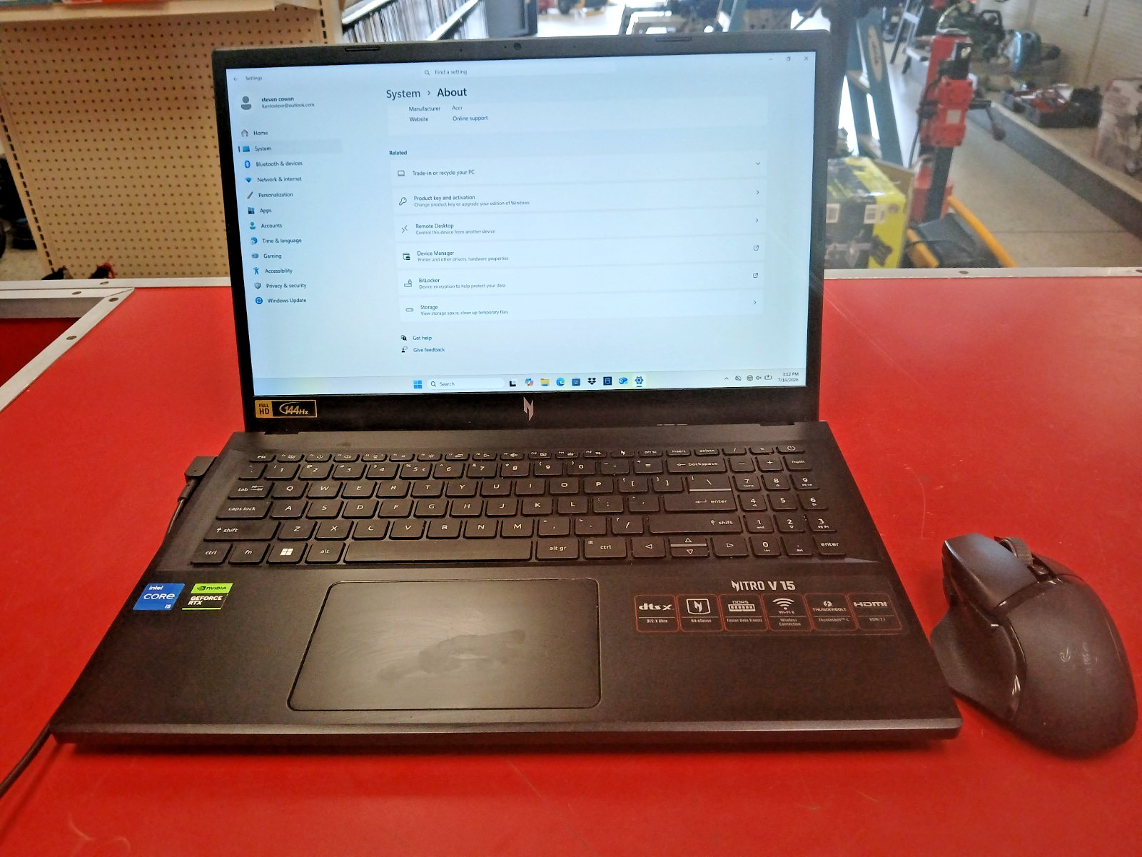 Acer Nitro V 15 ANV15-51 15.6″ i5-13420H 8GB RAM 475GB SSD GeForce RTX