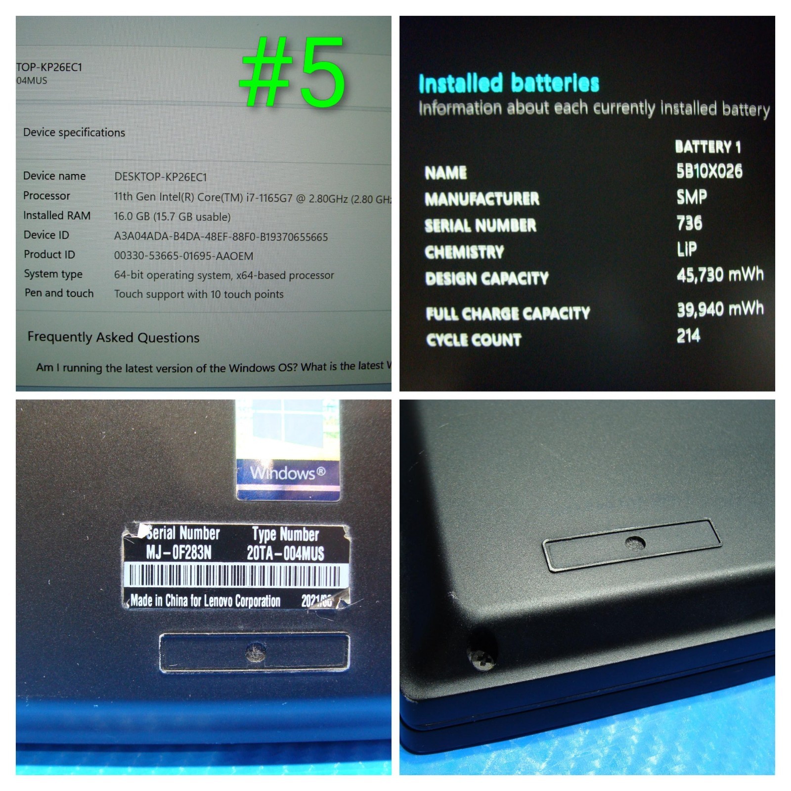 Lenovo ThinkPad E14 Gen 2 14″ FHD TOUCH i7-1165G7 2.8GHz 16GB 512GB SSD W11P +PA