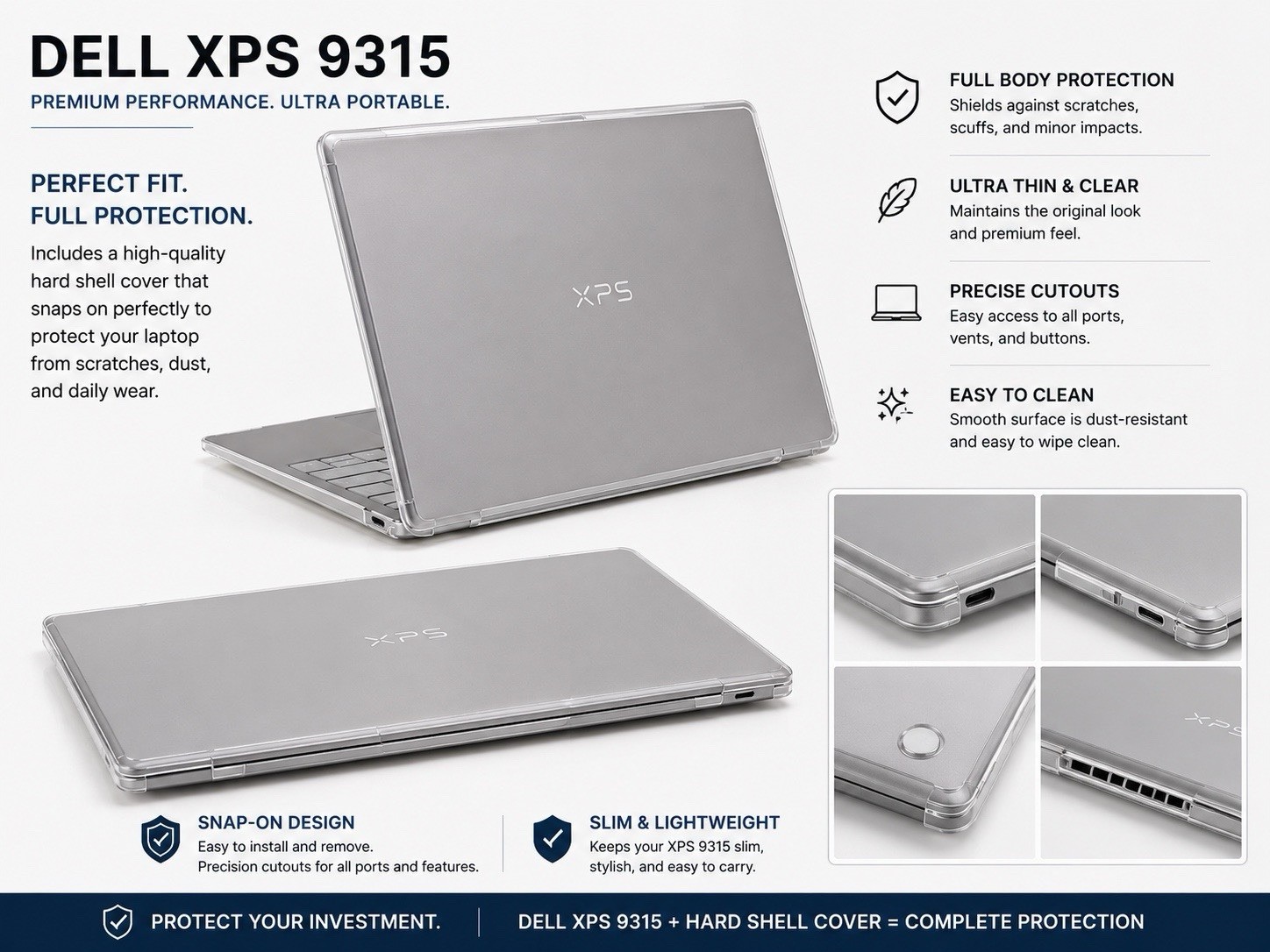 Dell XPS 9315 13.4” i7-1250U 16GB RAM 512GB SSD Win11 Pro Intel Evo FHD
