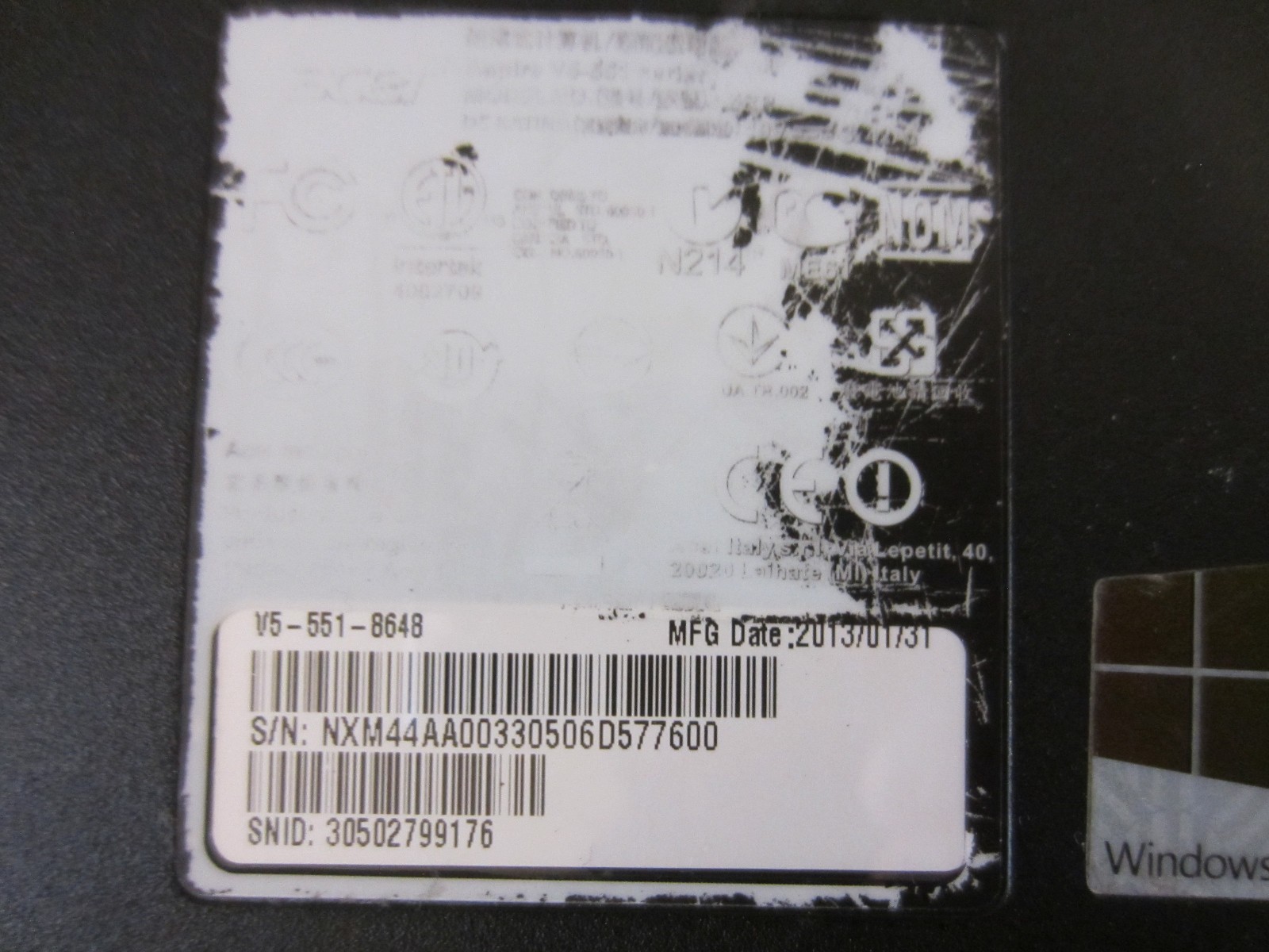 Acer Aspire V5-551-8648 15.6″ AMD A8 CPU Processor HDMI VGA AS-IS Parts Repair
