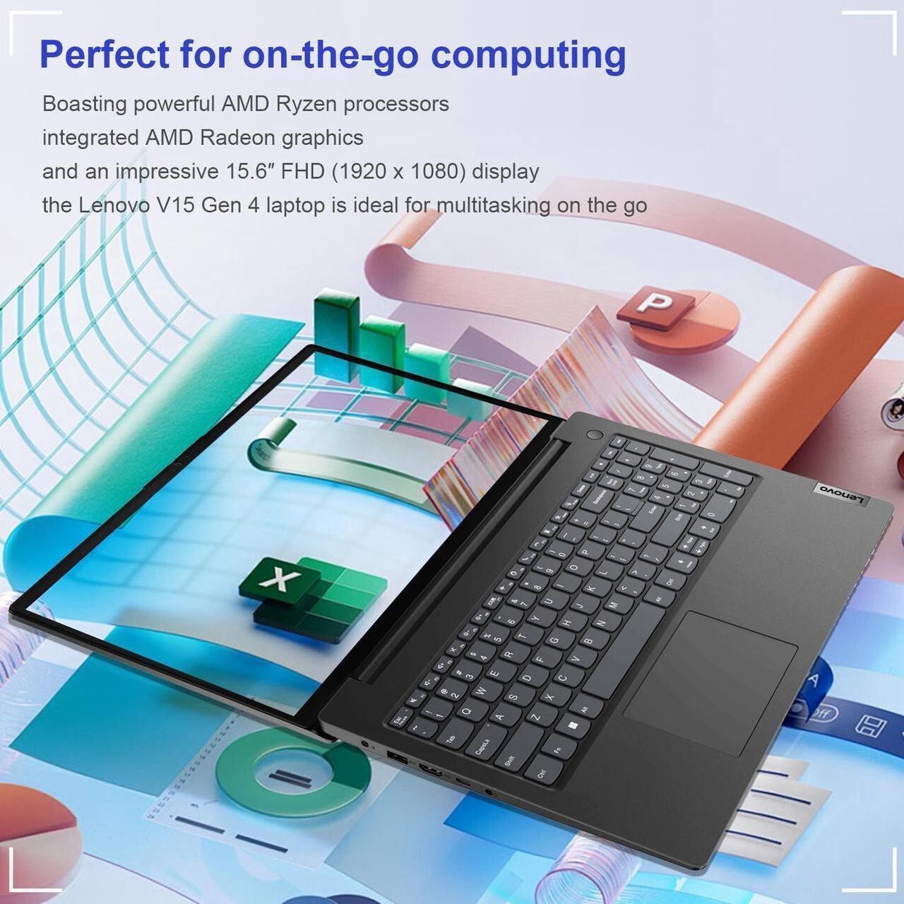 New Lenovo V15 G4 15.6″ FHD 8-Core Ryzen 7 7730U Up 40GB + 4TB PCIe SSD Win 11P