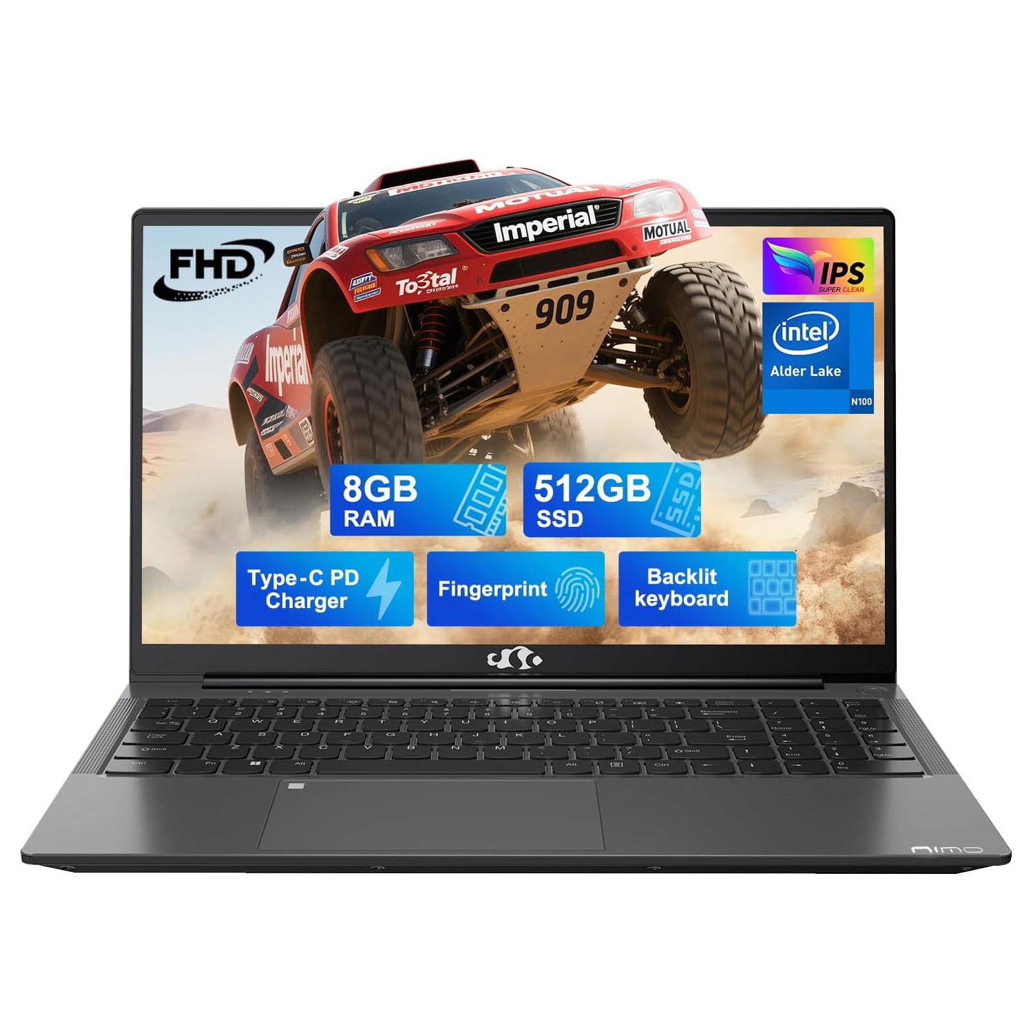 NIMO 15.6 IPS FHD-Laptop 4/8GB RAM 128/256/512GB SSD Intel N100 Backlit Keyboard