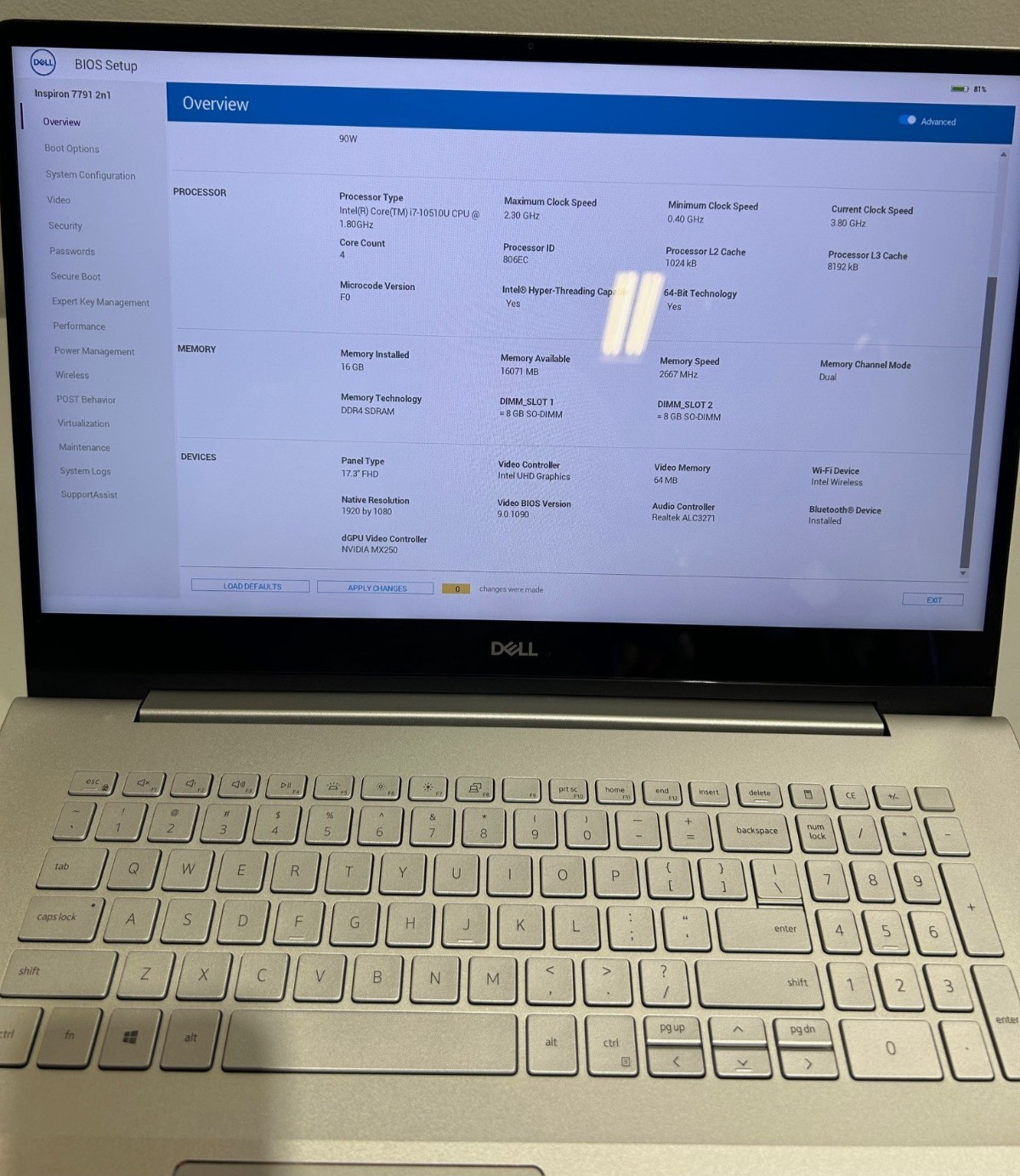 Dell Inspiron 17.3″ FHD 7791 2-in-1 Laptop Win11H i7-10510U 16GB 512GBSSD NVIDIA