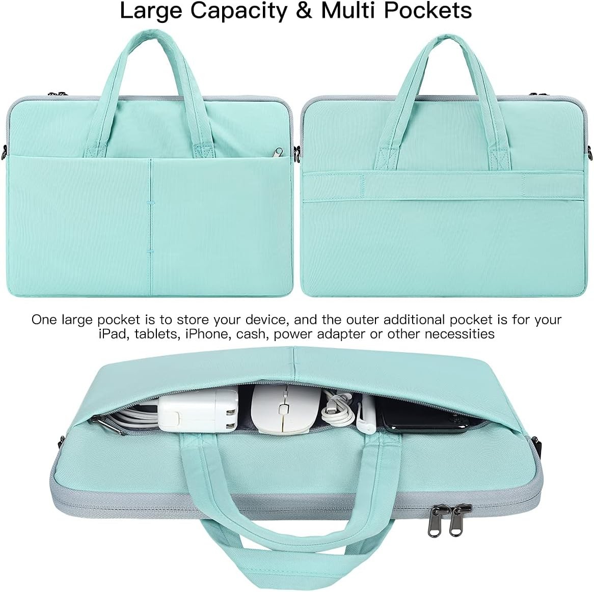 17.3 Inch Laptop Shoulder Sleeve Bag for HP Envy 17, Dell Inspiron 17, Lenovo