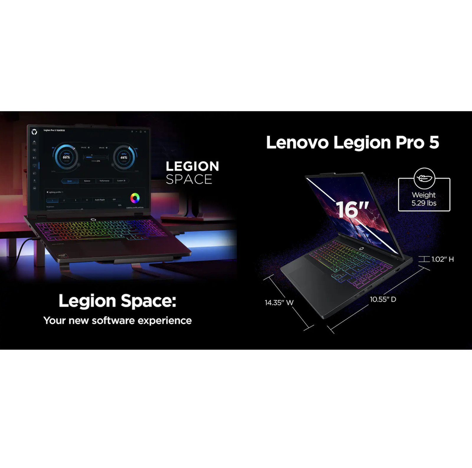 Lenovo Legion 16″ 2560×1600 Ryzen 7 8745HX 32GB RAM 1TB SSD RTX 5060 Win 11 Pro