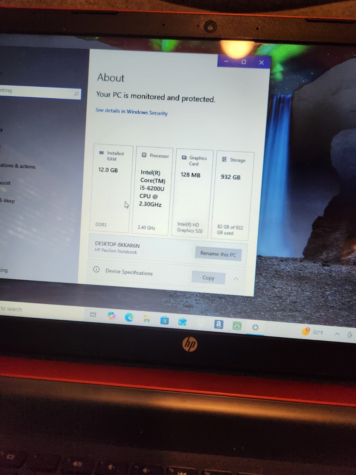 HP Pavilion 15T-AB200 Intel Core i5-6200u 12gb 1TB HDD WIN 10