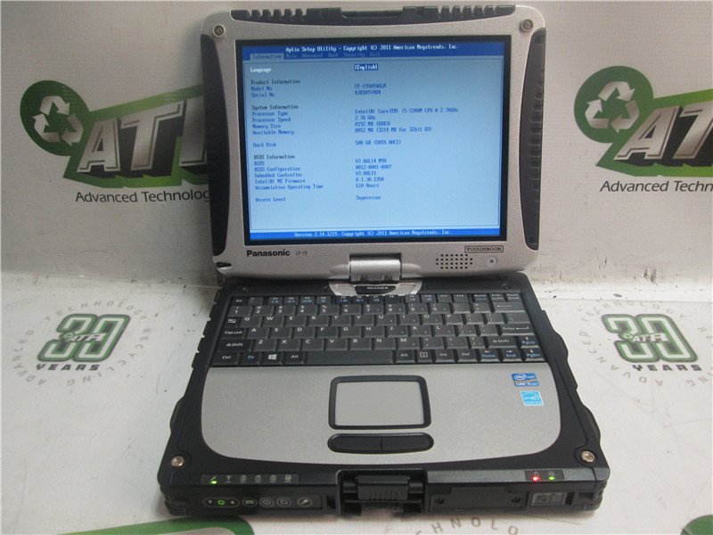 Panasonic KIT263625 Laptop i5-3340M 2.7GHz 8GB RAM 500GB HDD Win 8 Pro COA