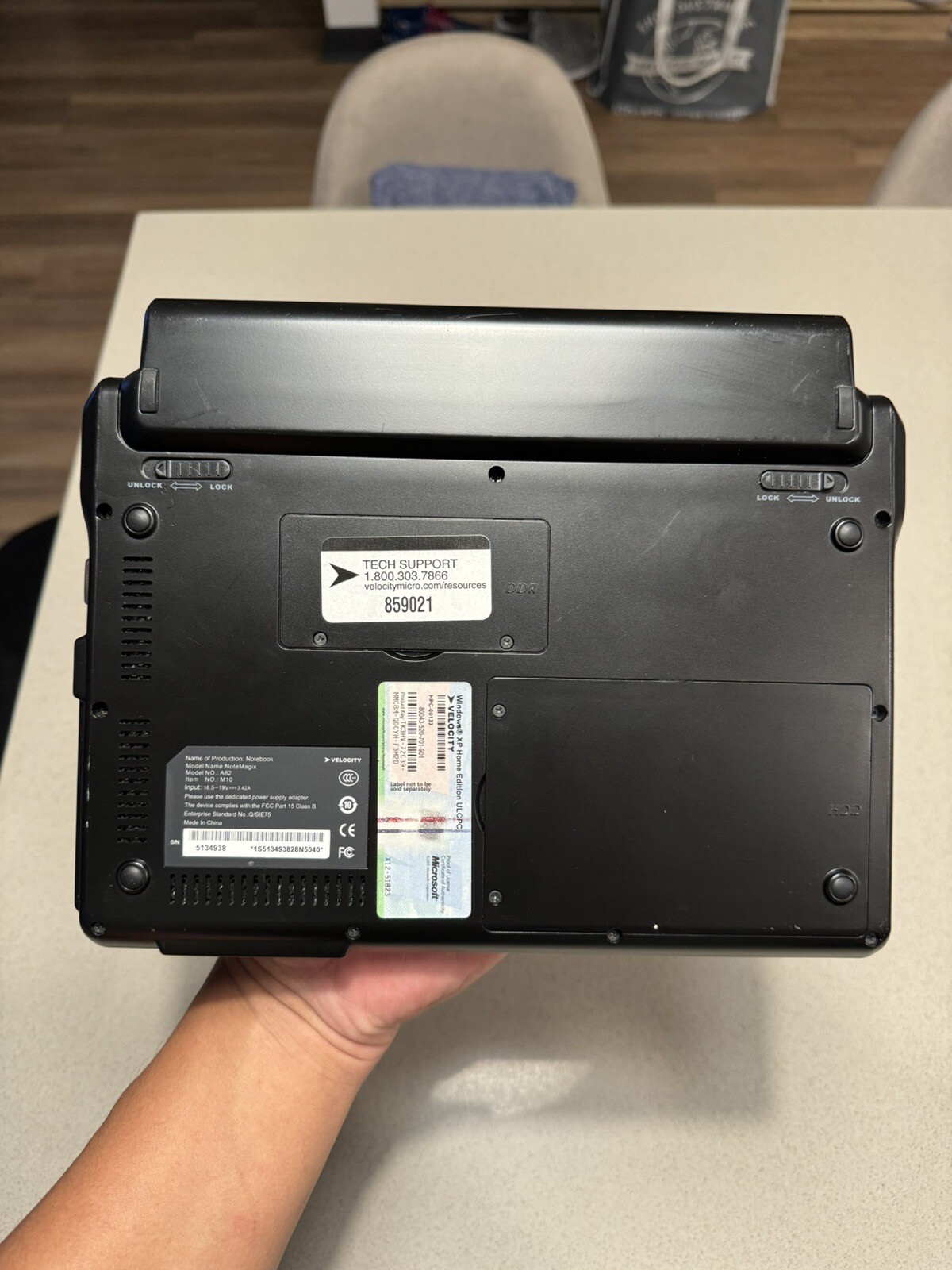 Velocity Micro NoteMagix M10 A82 Computer Windows XP Atom N270