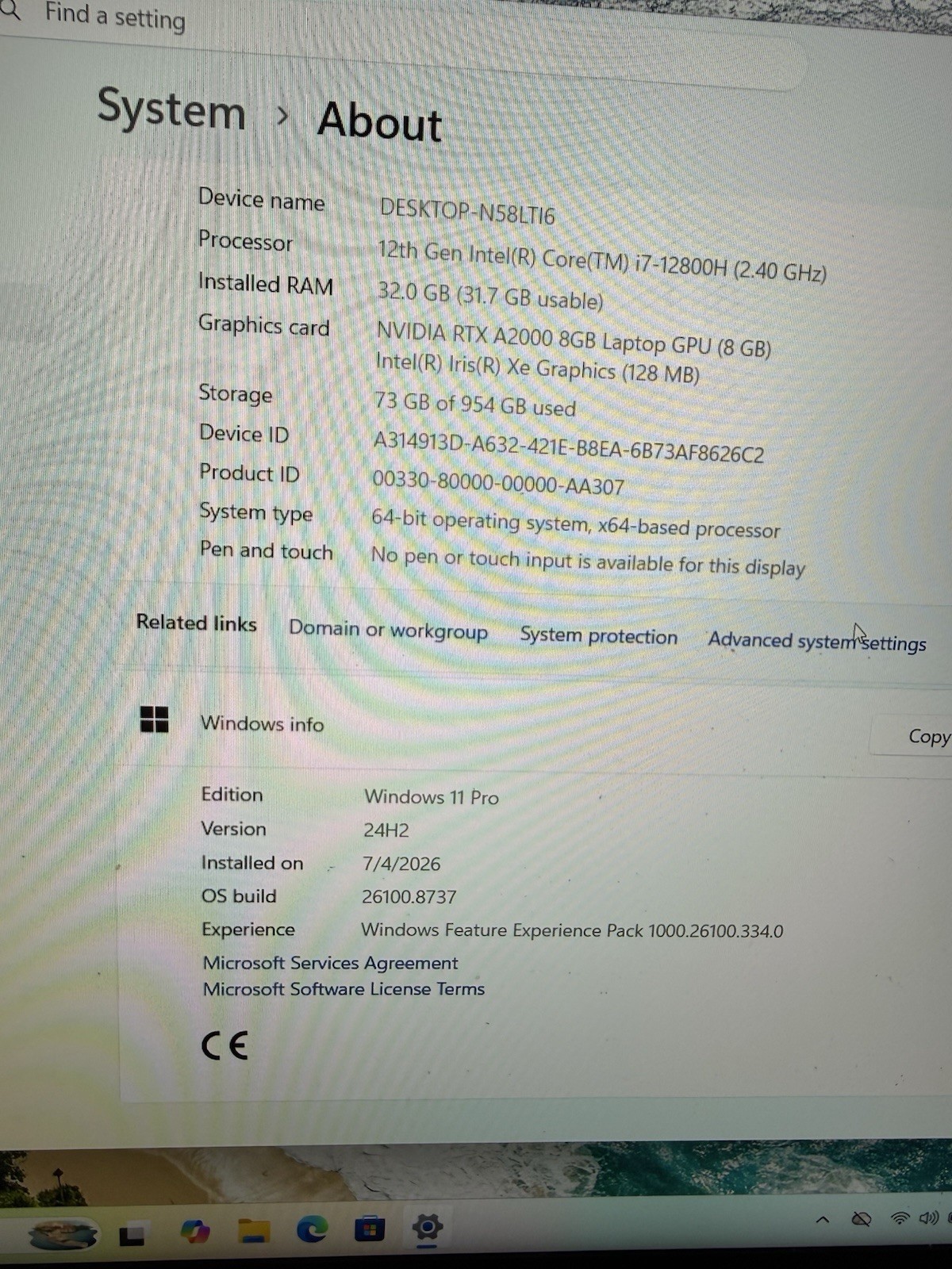 Dell Precision 5570 Workstation I7-12800H, 32GB RAM, NVIDIA RTX A2000, 8GB