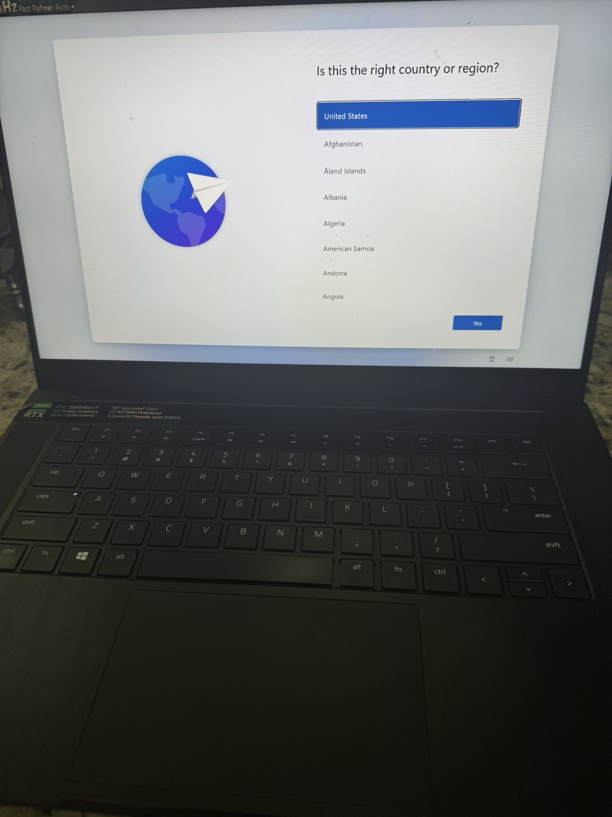 razer blade 15 3070 TI Intel i7-12800H 1TB SSD 240 HZ refresh rate