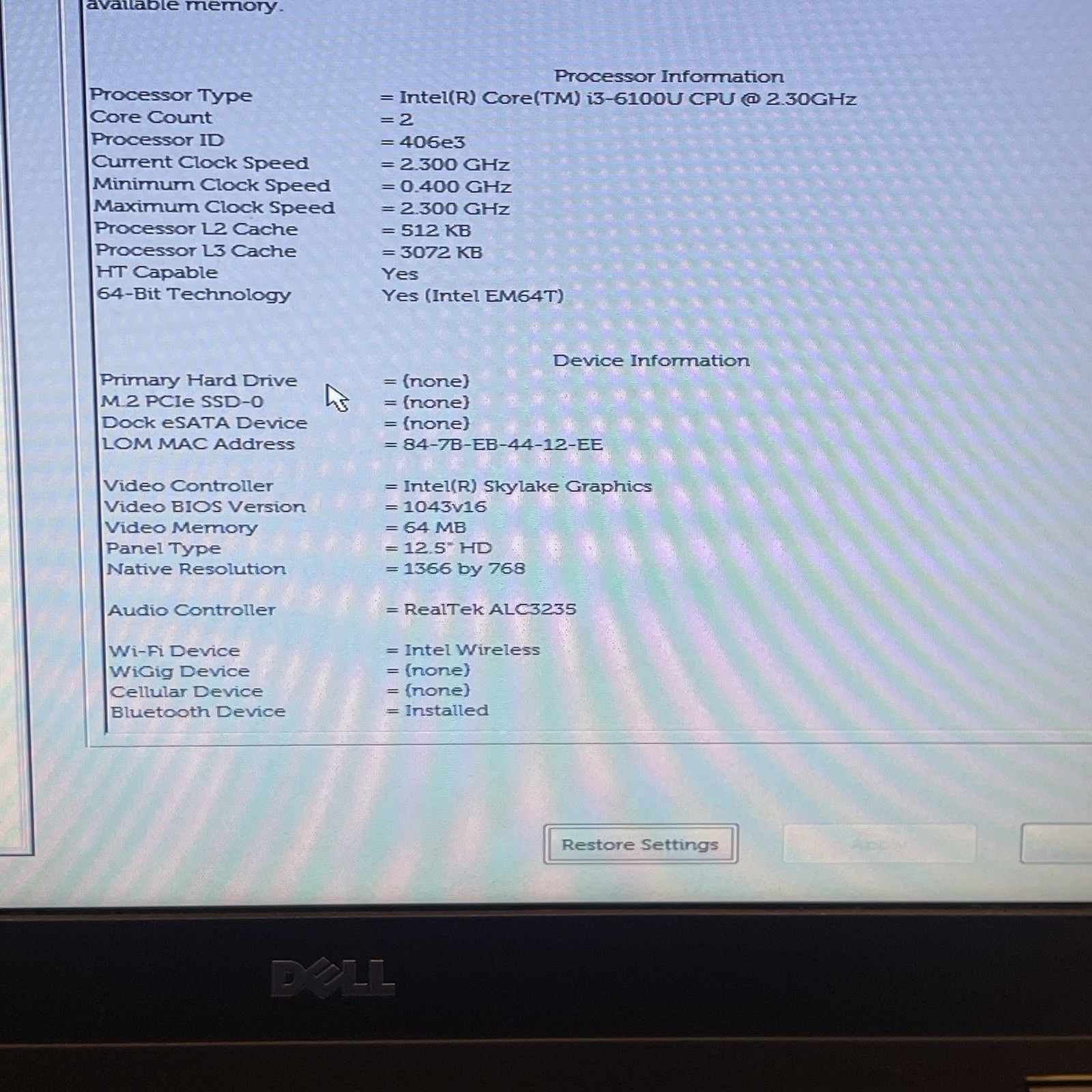 Lot 2 Dell Latitude E7270 12.5″ Laptops i3-6th No Ram No HDD Tested Boot To BIOS