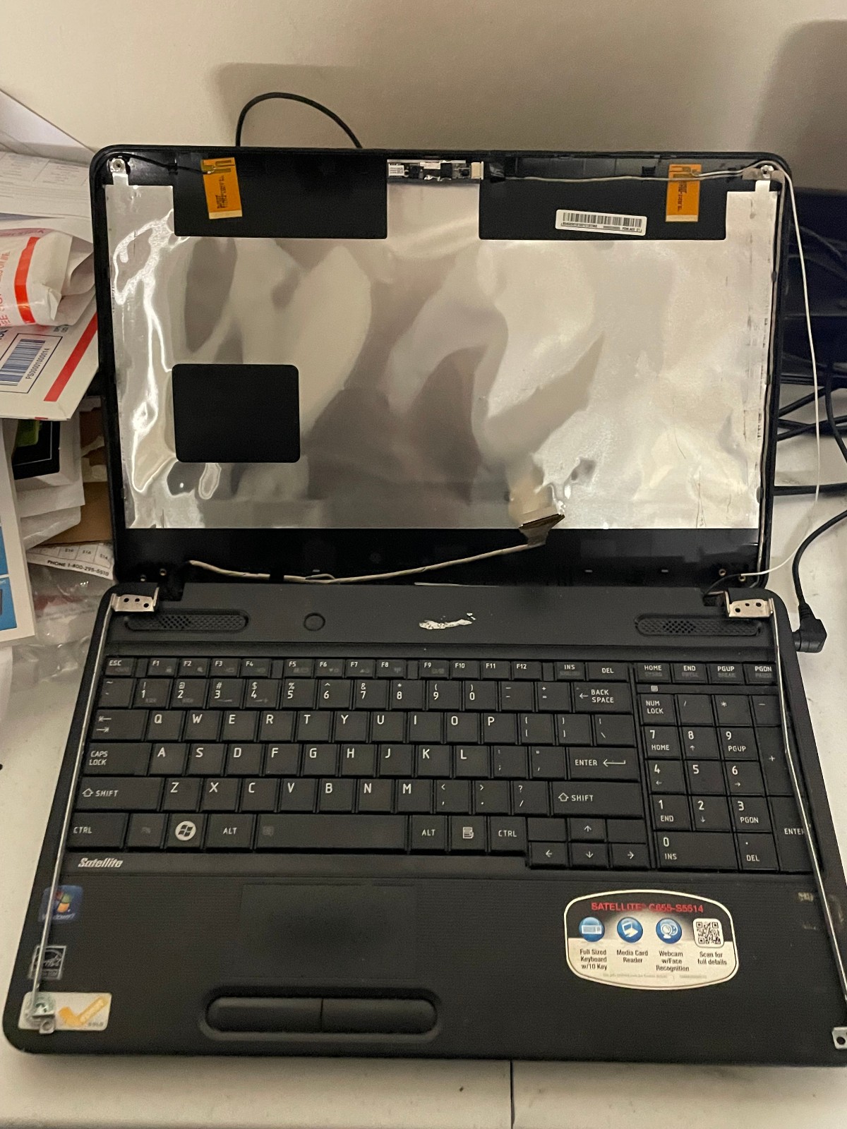 Lot of 5 Toshiba Satellite C655 Fix/repair Lot Wholesale